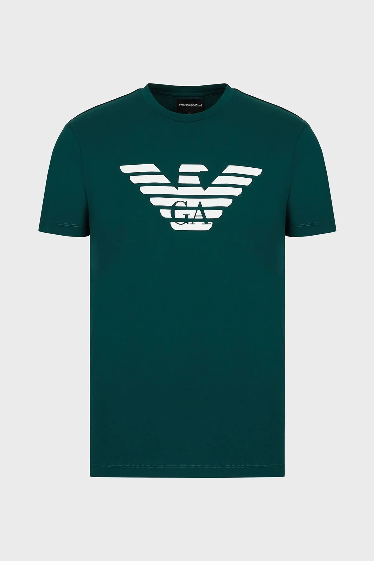 Emporio Armani Logolu Regular Fit Bisiklet Yaka % 100 Pamuk Erkek T Shirt 8N1TN5 1JPZZ 0571 YEŞİL - 4