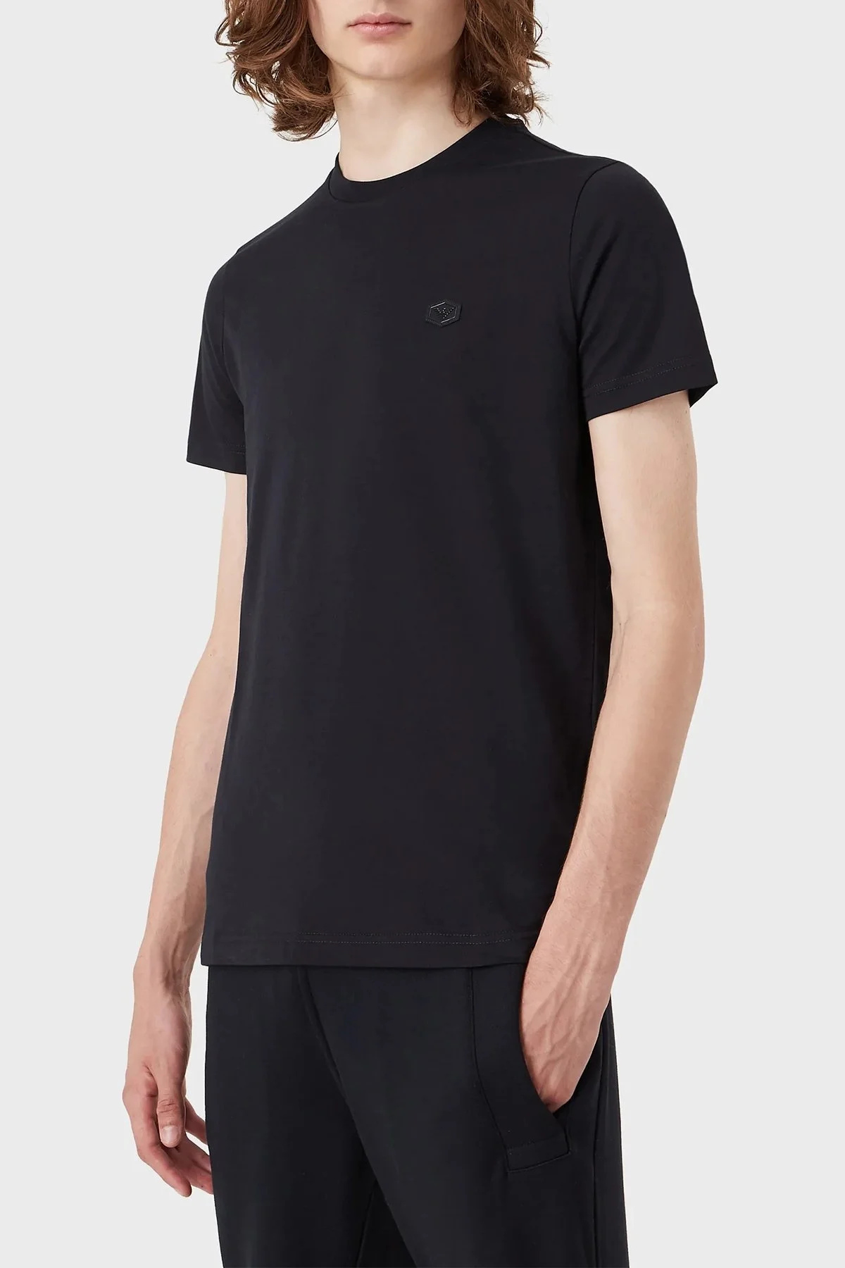 Emporio Armani Logolu Regular Fit Bisiklet Yaka % 100 Pamuk Erkek T Shirt 8N1TQ6 1JRGZ 0920 LACİVERT - 5