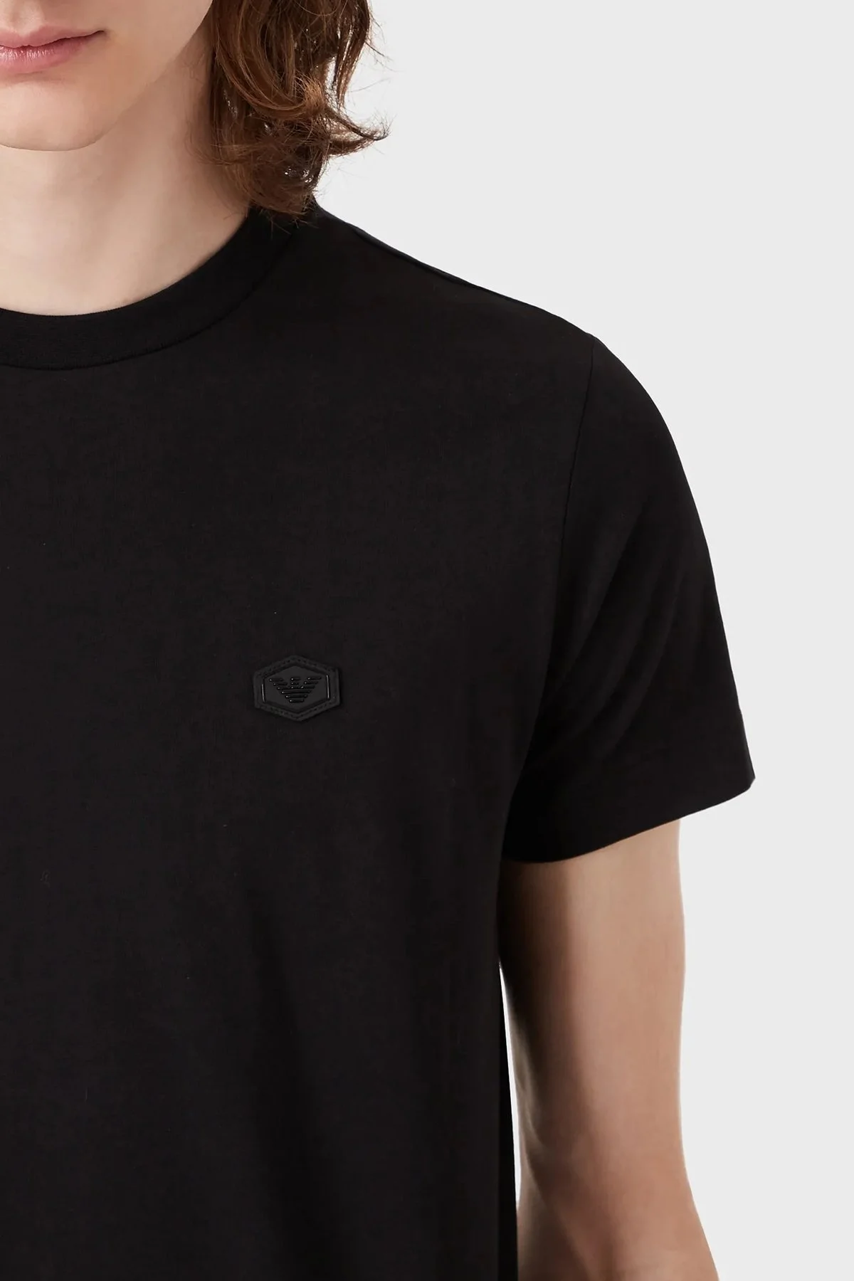 Emporio Armani Logolu Regular Fit Bisiklet Yaka % 100 Pamuk Erkek T Shirt 8N1TQ6 1JRGZ 0999 SİYAH - 3