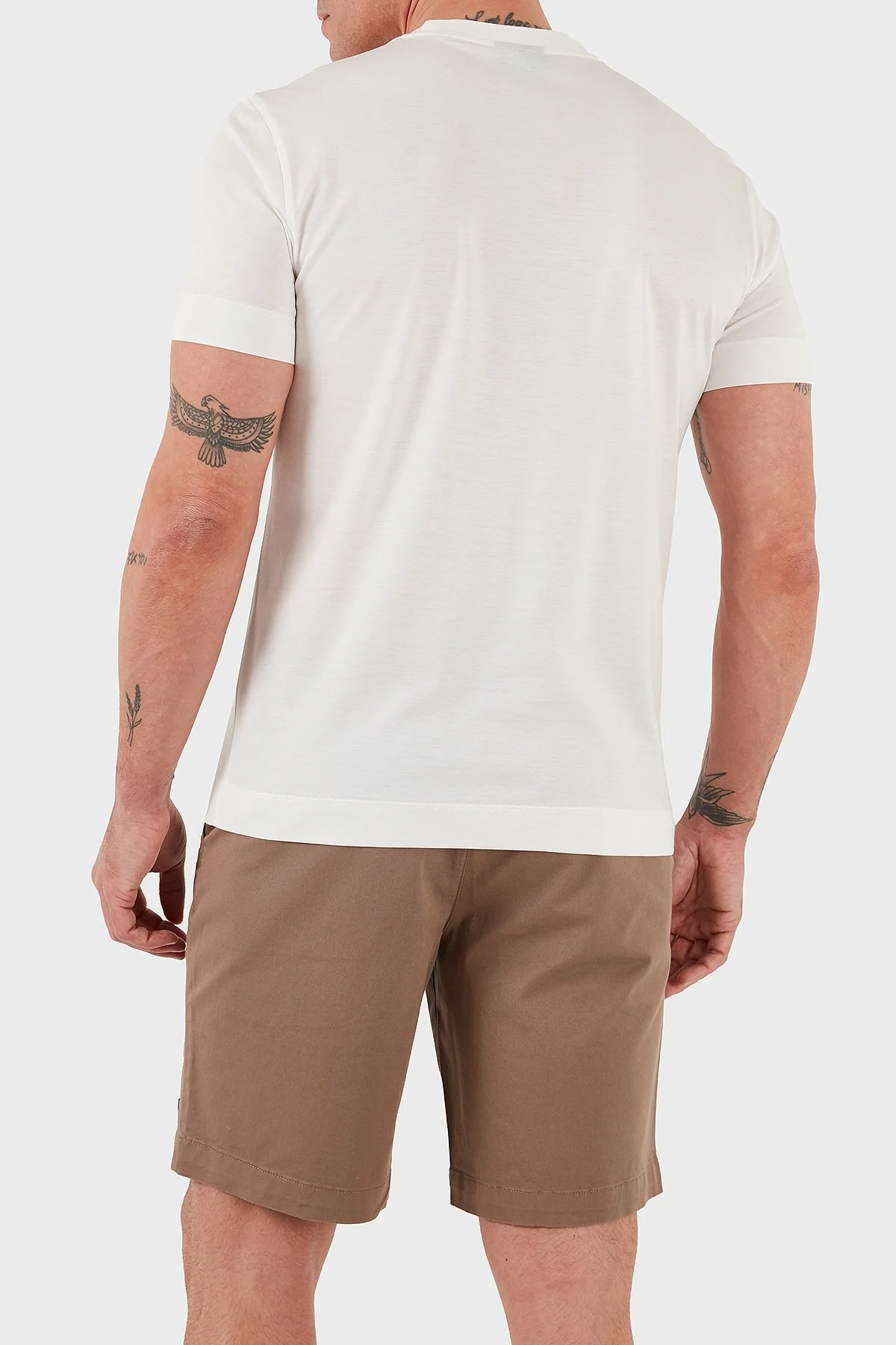 Emporio Armani Logolu Regular Fit Bisiklet Yaka Erkek T Shirt EM001702 AF10017 M0131 BEYAZ - 6