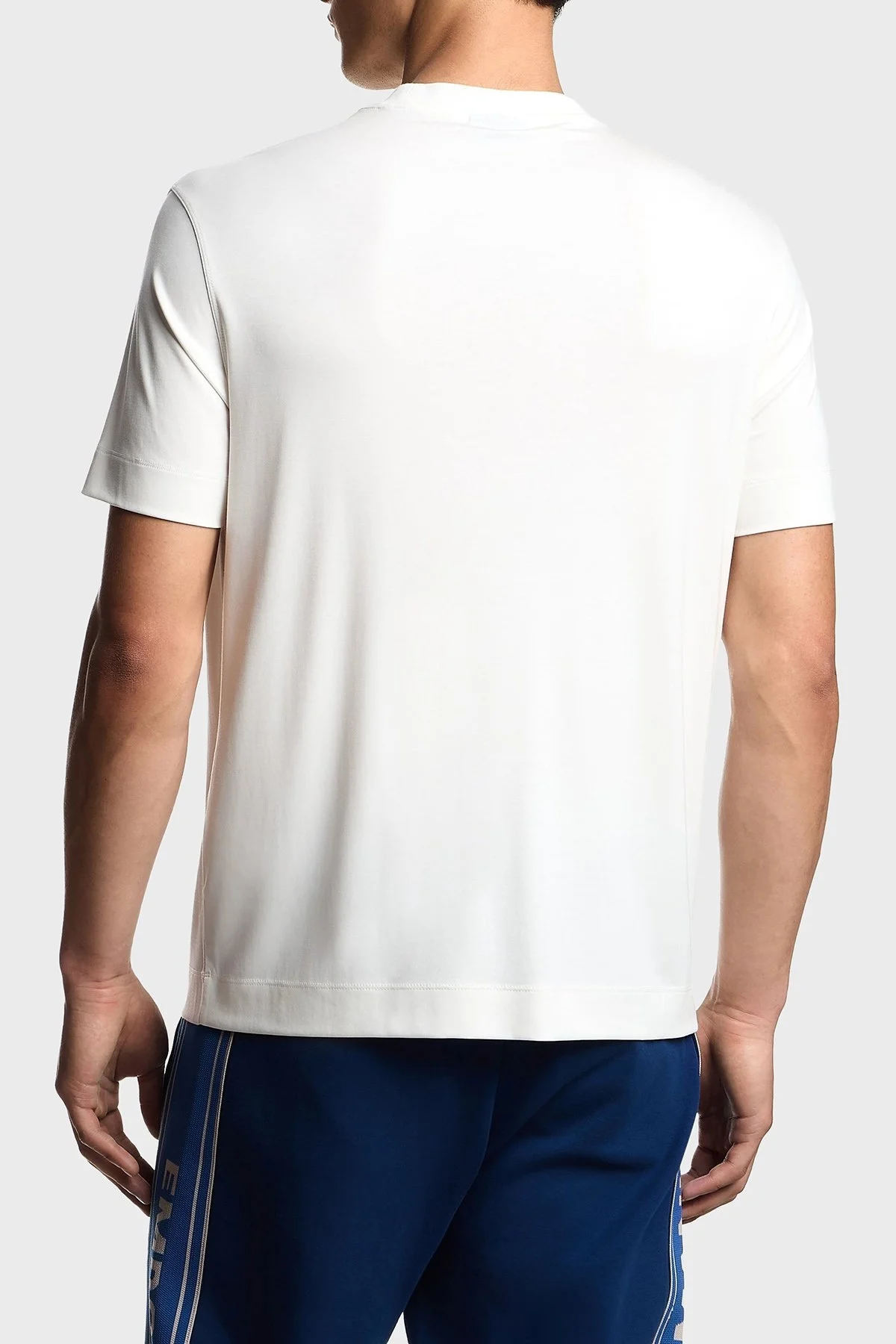 Emporio Armani Logolu Regular Fit Bisiklet Yaka Erkek T Shirt EM002996 AF13721 U0003 BEYAZ - 3