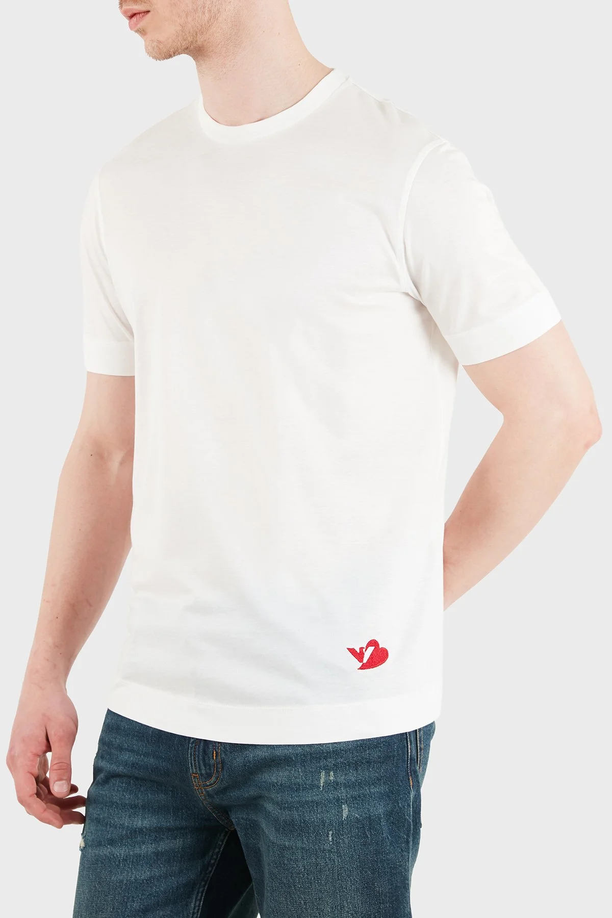 Emporio Armani Logolu Regular Fit Bisiklet Yaka Erkek T Shirt EM005243 AF13747 U0003 BEYAZ - 4