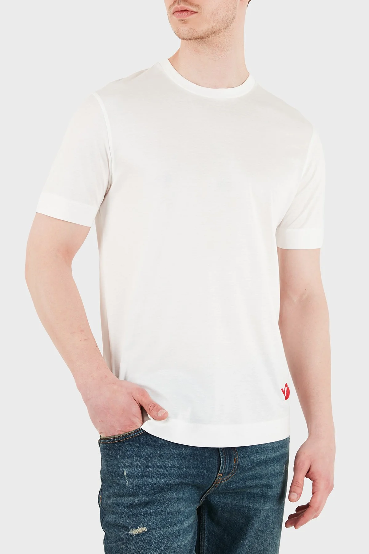 Emporio Armani Logolu Regular Fit Bisiklet Yaka Erkek T Shirt EM005243 AF13747 U0003 BEYAZ - 5