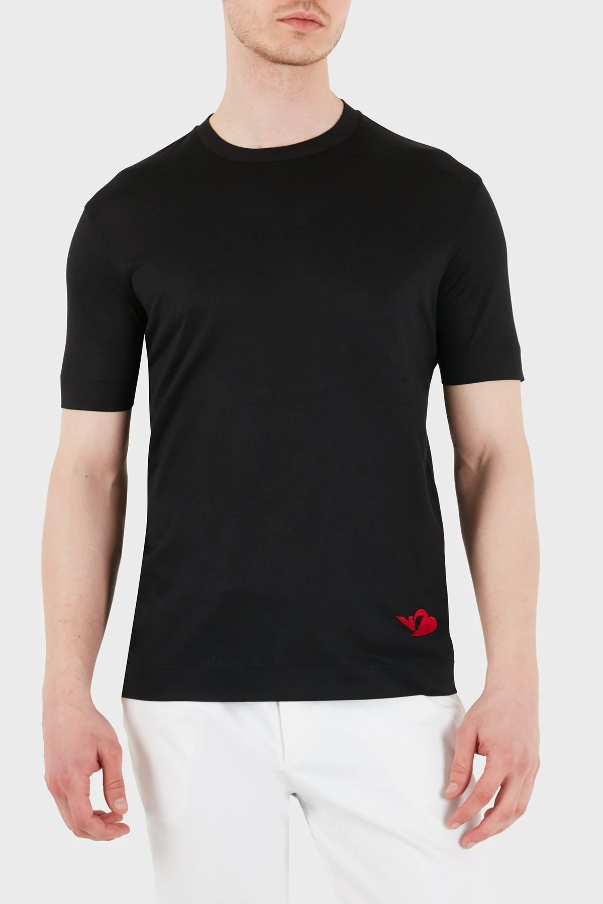 Emporio Armani Logolu Regular Fit Bisiklet Yaka Erkek T Shirt EM005243 AF13747 UC001 SİYAH - 1