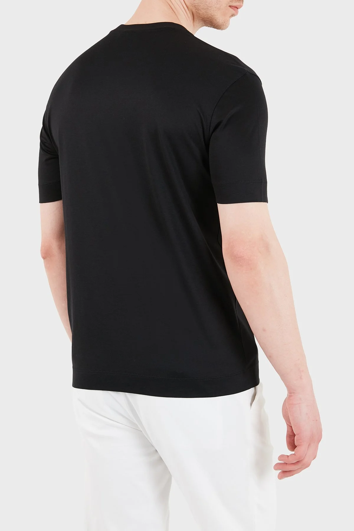 Emporio Armani Logolu Regular Fit Bisiklet Yaka Erkek T Shirt EM005243 AF13747 UC001 SİYAH - 3