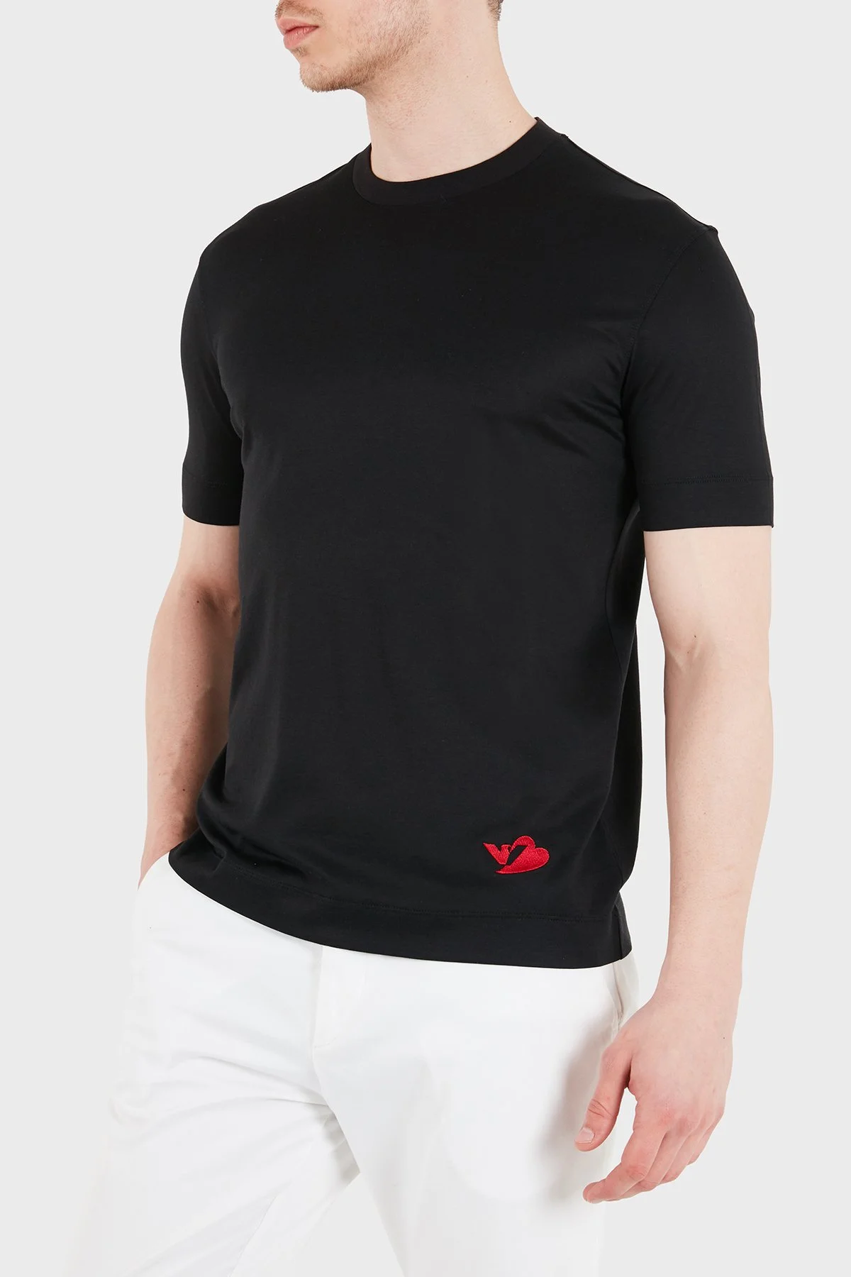 Emporio Armani Logolu Regular Fit Bisiklet Yaka Erkek T Shirt EM005243 AF13747 UC001 SİYAH - 4