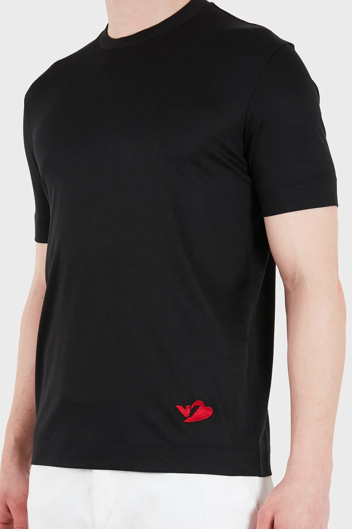 Emporio Armani Logolu Regular Fit Bisiklet Yaka Erkek T Shirt EM005243 AF13747 UC001 SİYAH - 5