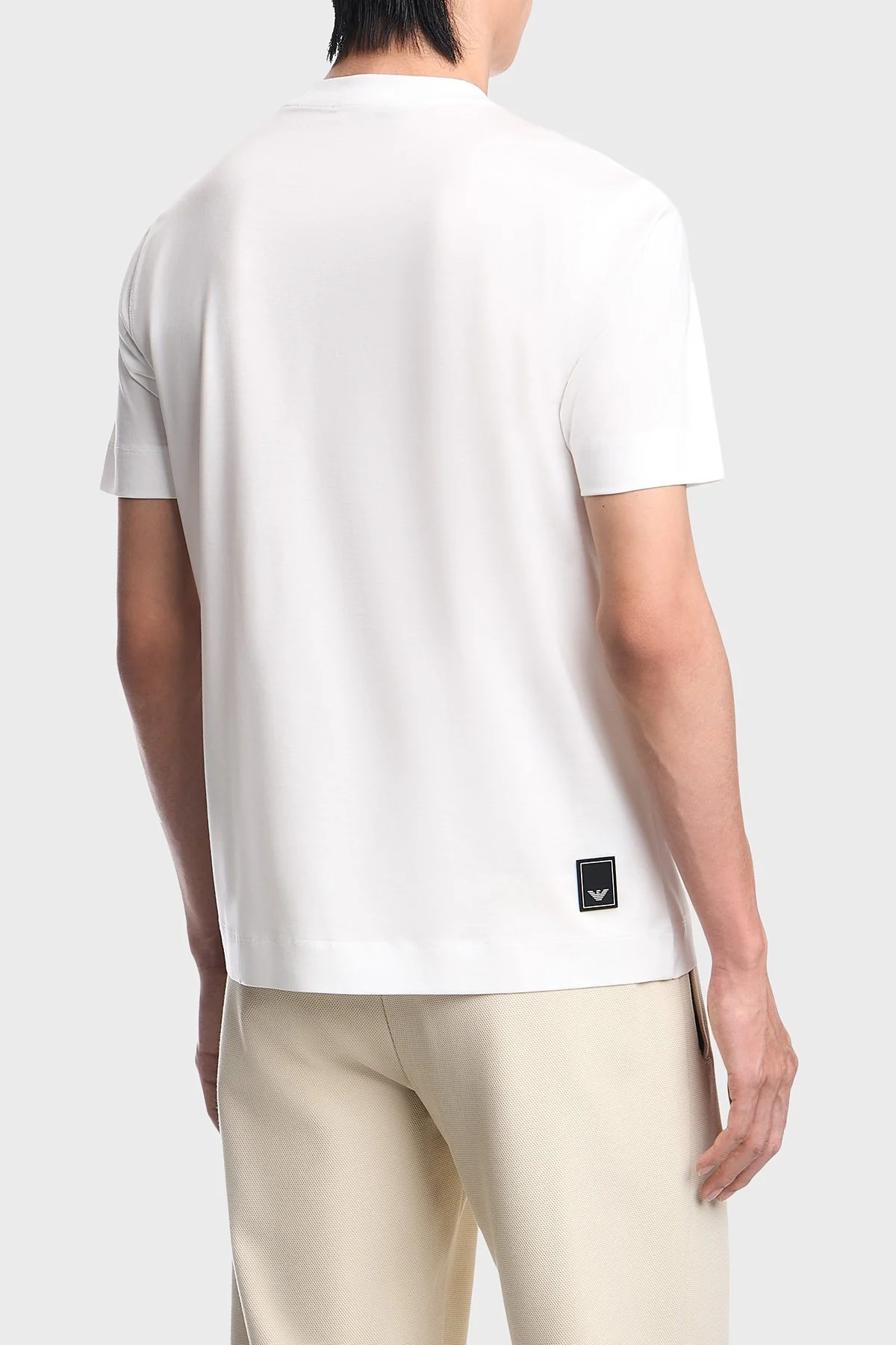Emporio Armani Logolu Regular Fit Bisiklet Yaka Erkek T Shirt EM006318 AF10017 U0003 Beyaz - 3