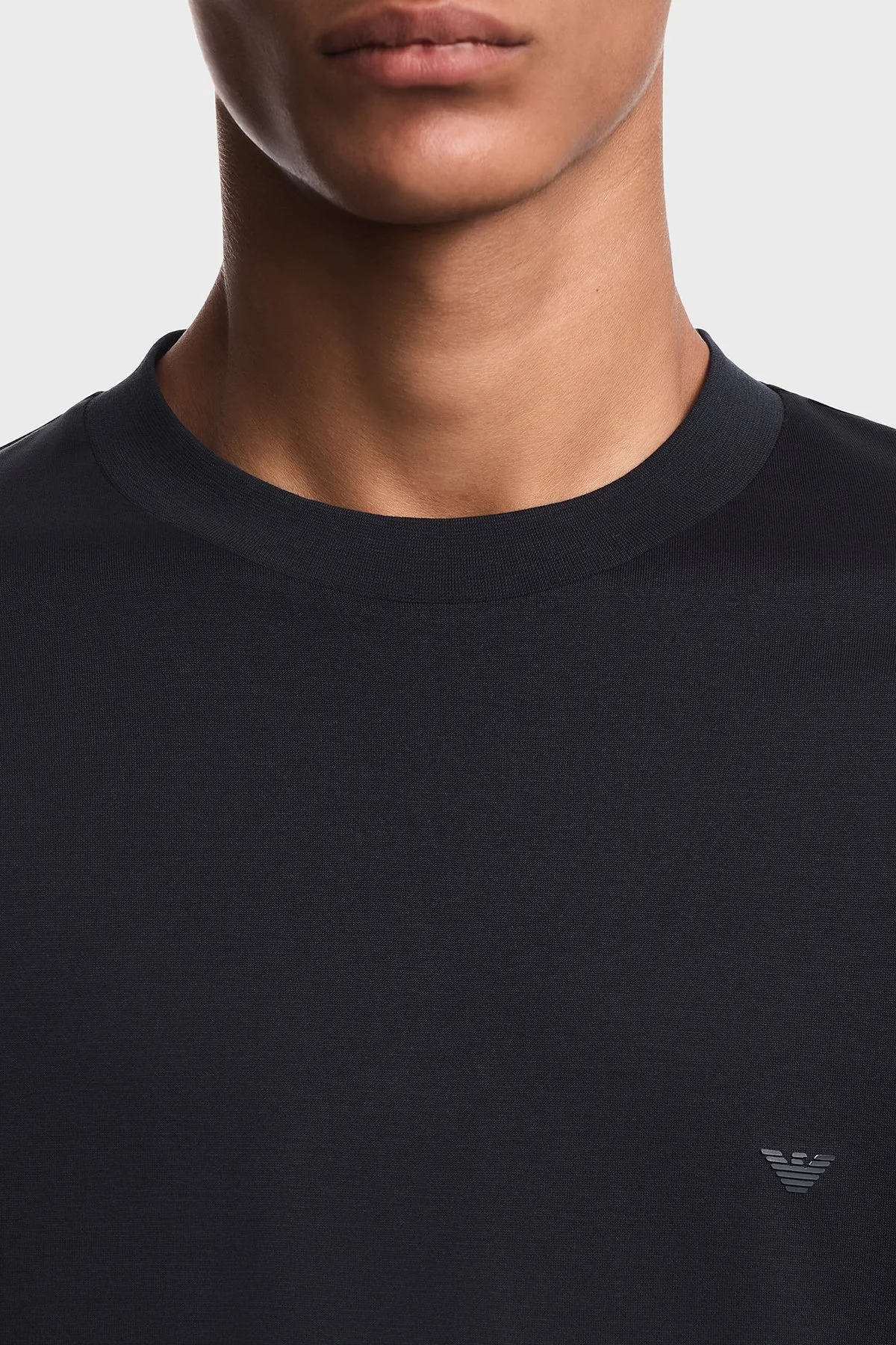Emporio Armani Logolu Regular Fit Bisiklet Yaka Erkek T Shirt EM006318 AF10017 UB118 Lacivert - 5