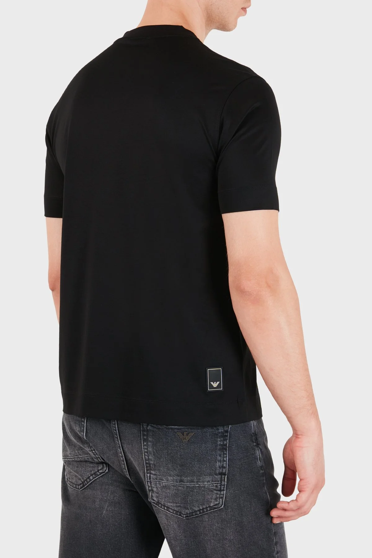 Emporio Armani Logolu Regular Fit Bisiklet Yaka Erkek T Shirt EM006318 AF10017 UC001 Siyah - 3