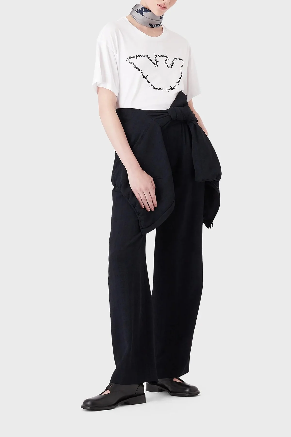 Emporio Armani Logolu Regular Fit Bisiklet Yaka Pamuklu Bayan T Shirt 8N2T7A 2J53Z 0100 BEYAZ - 3