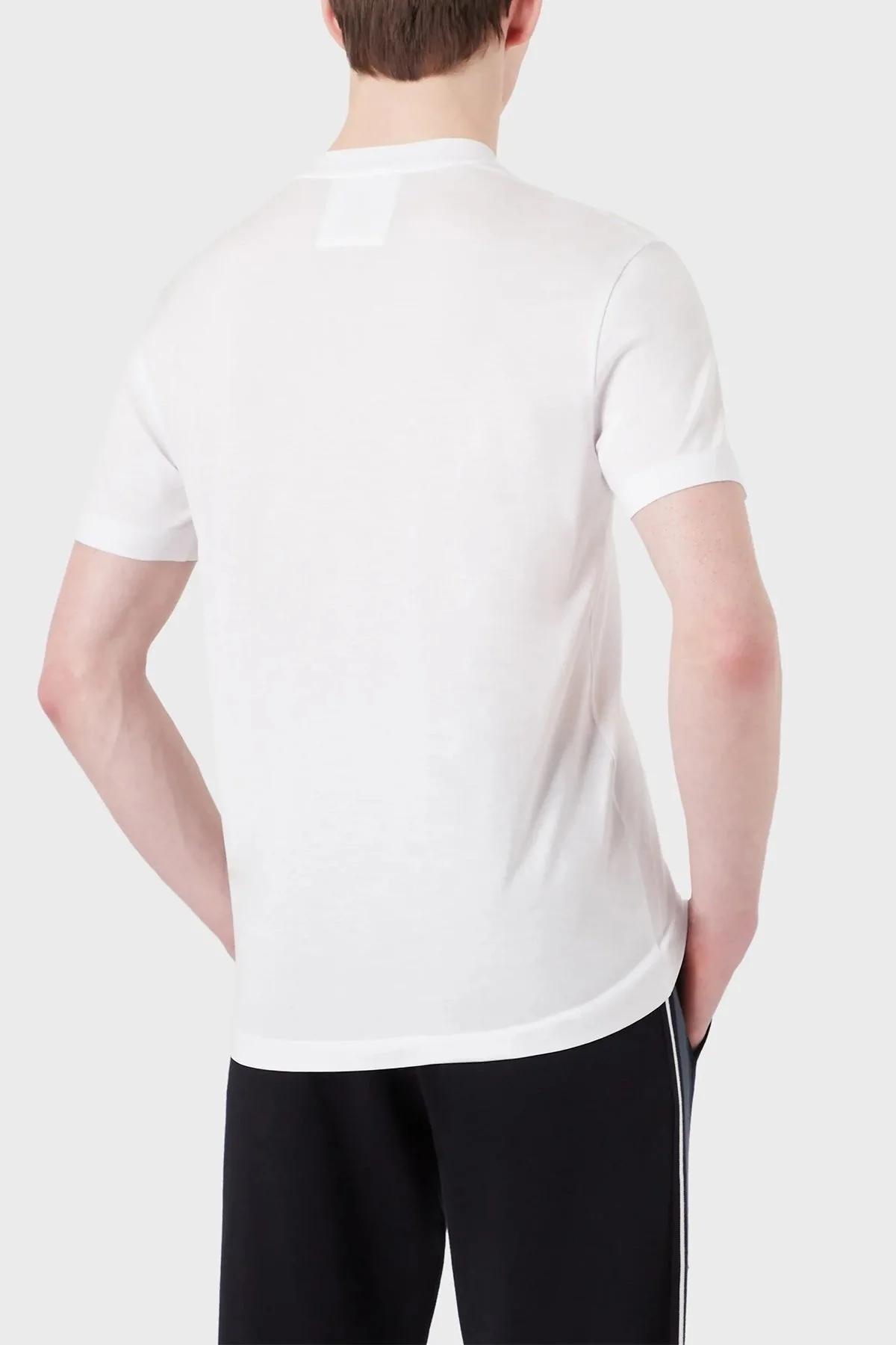 Emporio Armani Logolu Regular Fit Bisiklet Yaka Pamuklu Erkek T Shirt 8N1TD8 1JUVZ 0100 BEYAZ - 2