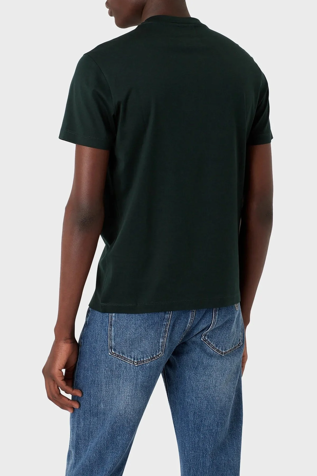 Emporio Armani Logolu Regular Fit Bisiklet Yaka Pamuklu Erkek T Shirt 8N1TD8 1JUVZ 0590 HAKİ - 2