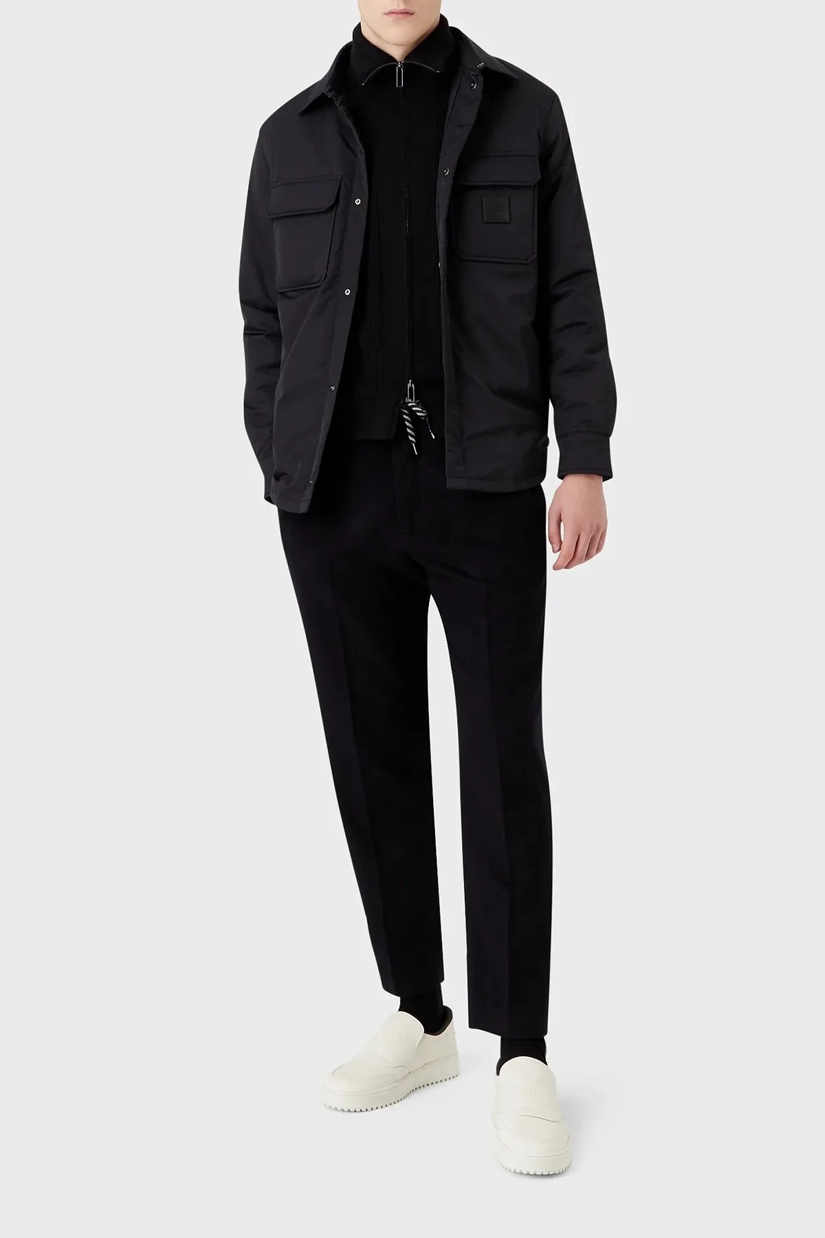 Emporio Armani Su Geçirmez Regular Fit Cepli Erkek Mont 6L1CD5 1NZQZ 0920 LACİVERT - 3