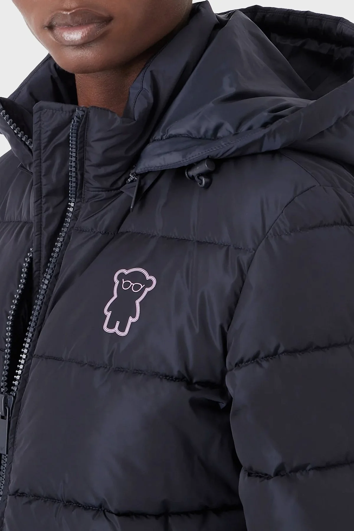 Emporio Armani Logolu Loose Fit Çıkarılabilir Kapüşonlu Cepli Bayan Mont 6L2B86 2NGAZ 0926 LACİVERT - 3