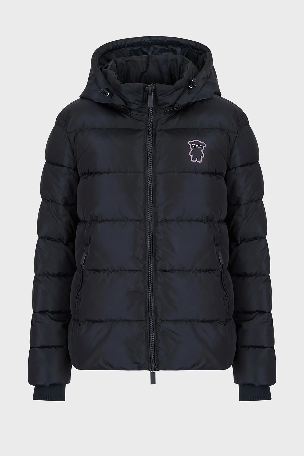 Emporio Armani Logolu Loose Fit Çıkarılabilir Kapüşonlu Cepli Bayan Mont 6L2B86 2NGAZ 0926 LACİVERT - 4