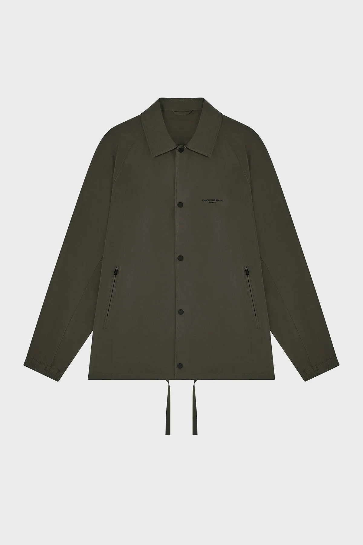 Emporio Armani Logolu Regular Fit Çıtçıt Düğmeli Klasik Yaka Erkek Mont EM004691 AF21368 U6200 HAKİ - 2