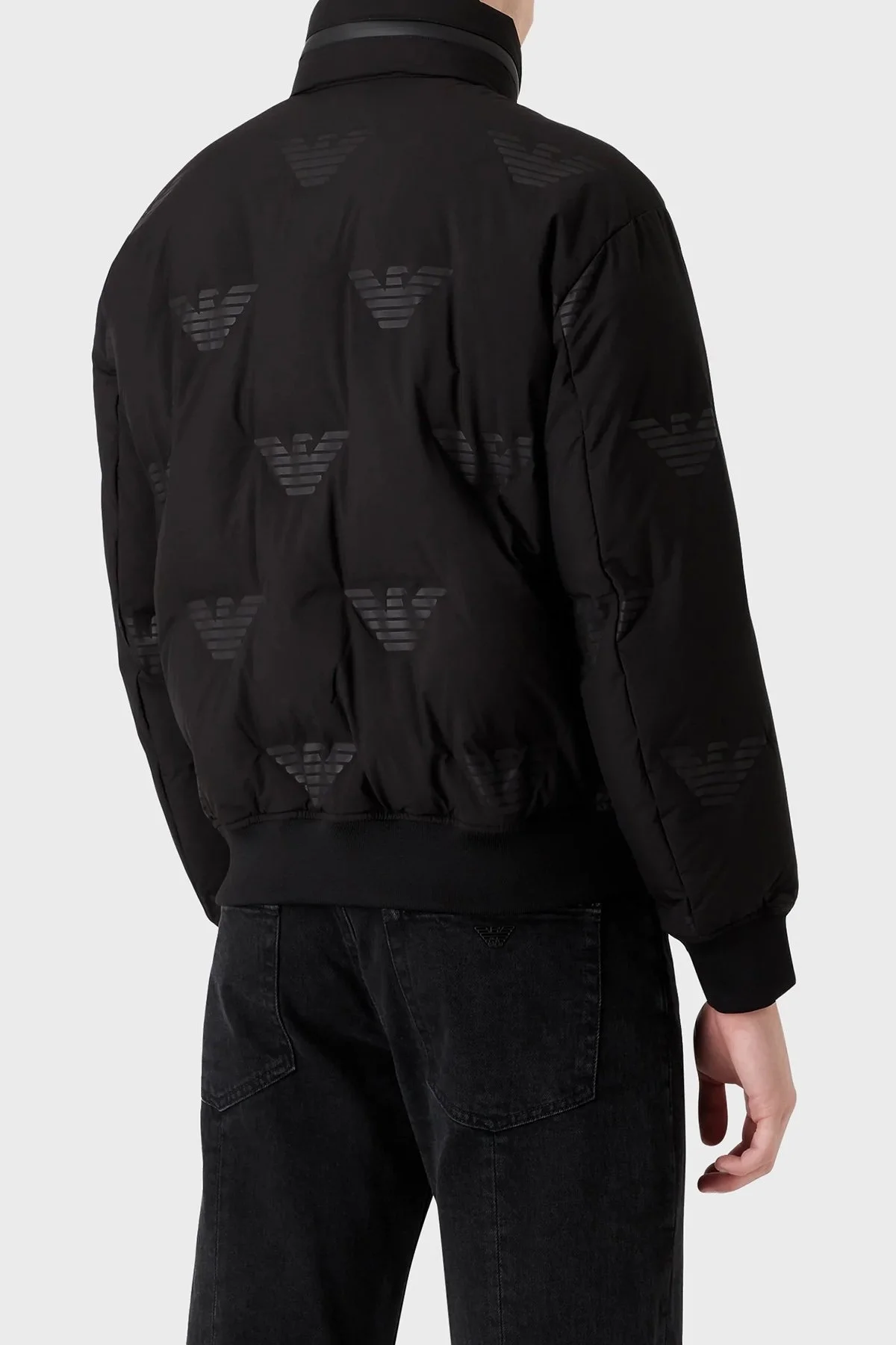 Emporio Armani Regular Fit Su ve Rüzgar Geçirmez Ördek Tüyü Dolgulu Erkek Mont 6L1BP4 1NNDZ 0999 SİYAH - 2