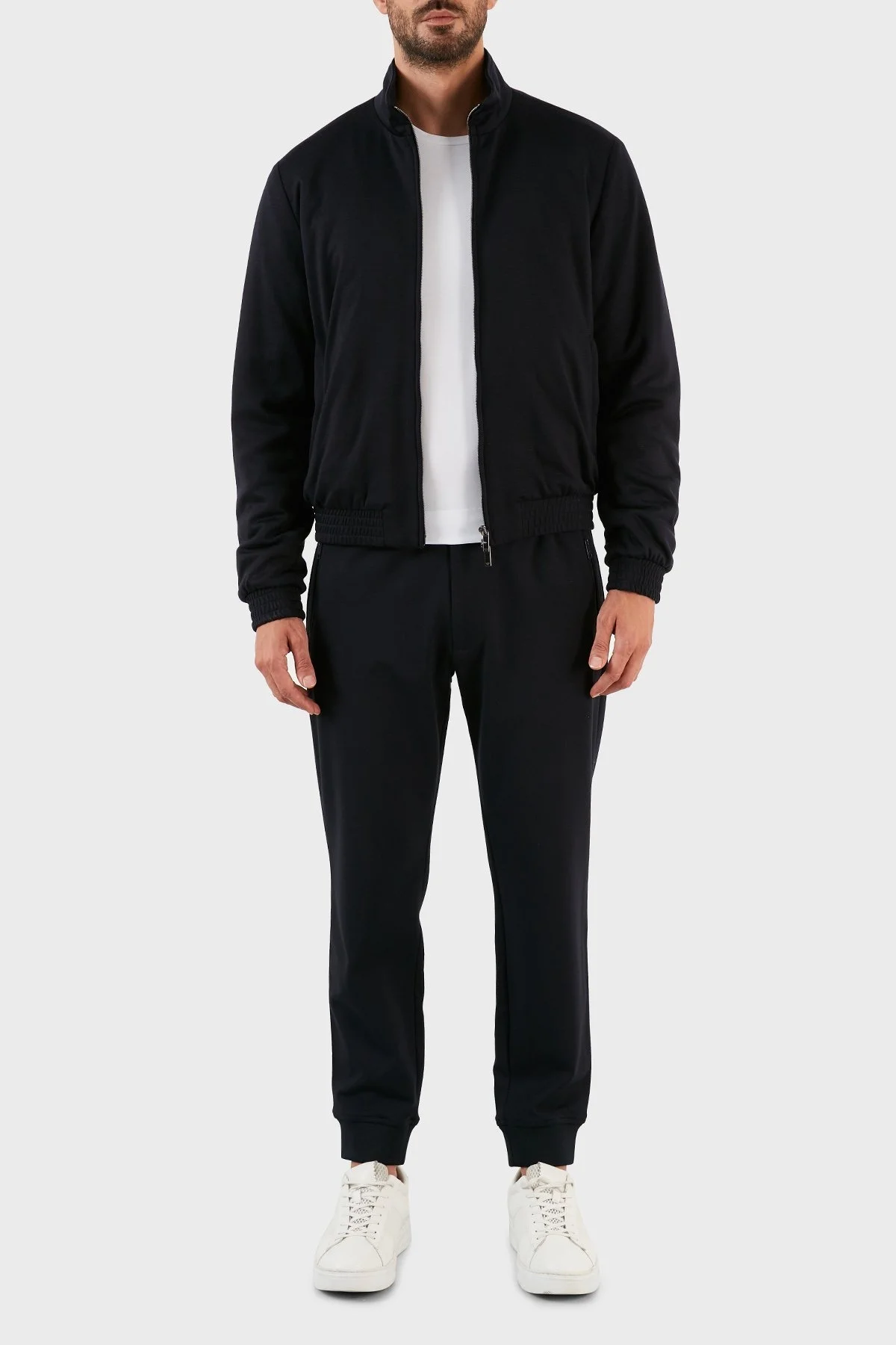 Emporio Armani Logolu Regular Fit Dik Yaka Cepli Yün Karışımlı Erkek Mont H31R29 C1054 922 LACİVERT - 4