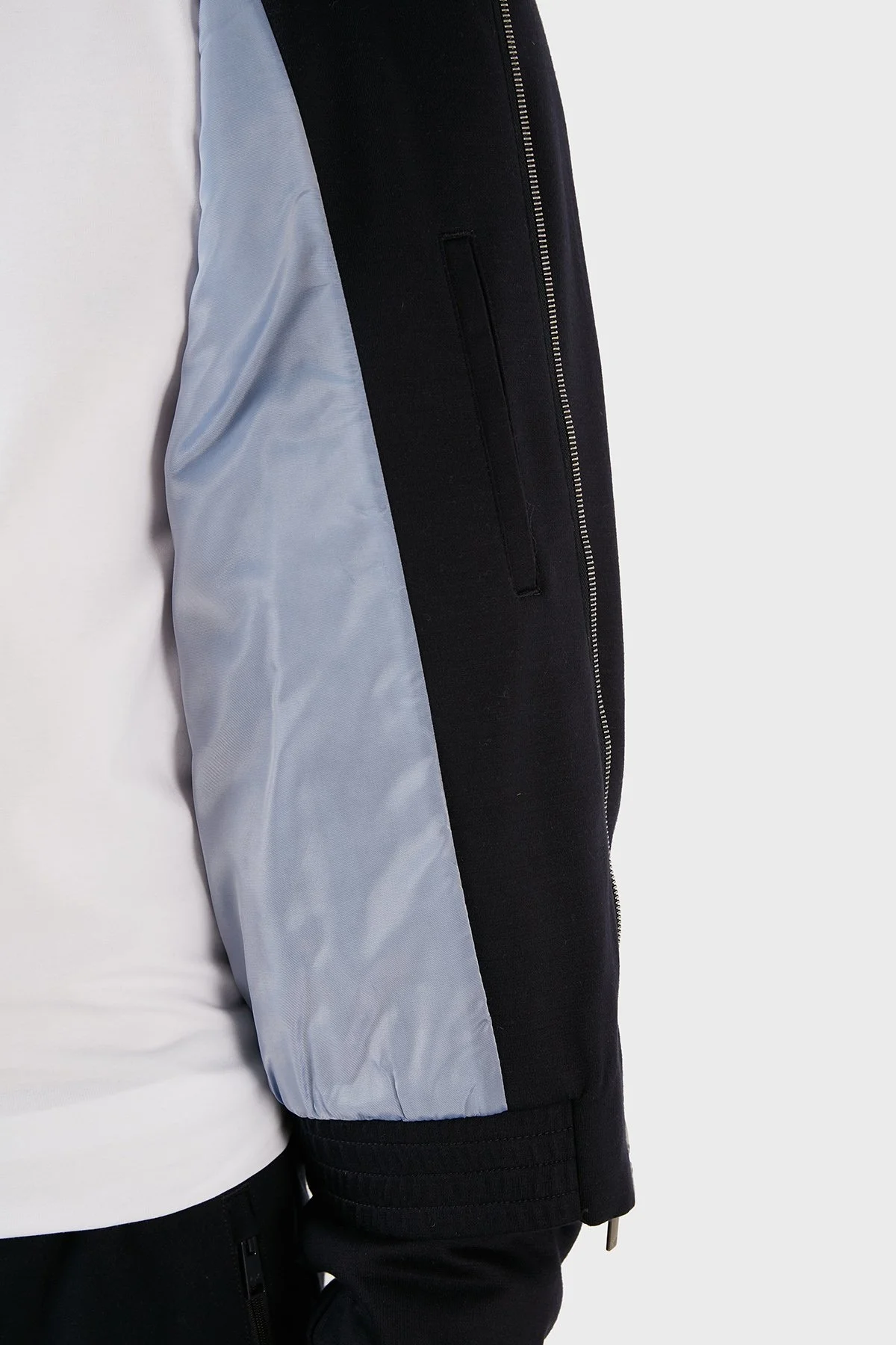 Emporio Armani Logolu Regular Fit Dik Yaka Cepli Yün Karışımlı Erkek Mont H31R29 C1054 922 LACİVERT - 5