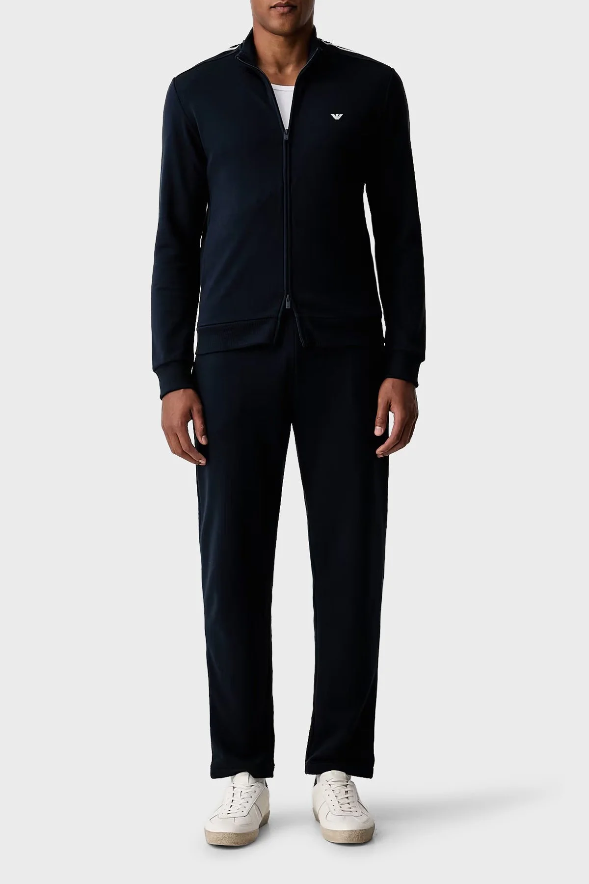 Emporio Armani Logolu Regular Fit Dik Yaka Erkek Eşofman Takımı EM006961 AF25024 UB102 Lacivert - 1