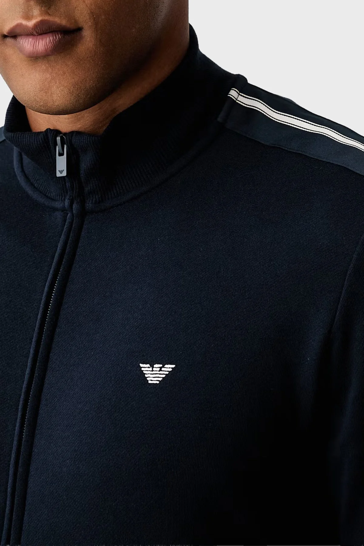 Emporio Armani Logolu Regular Fit Dik Yaka Erkek Eşofman Takımı EM006961 AF25024 UB102 Lacivert - 5
