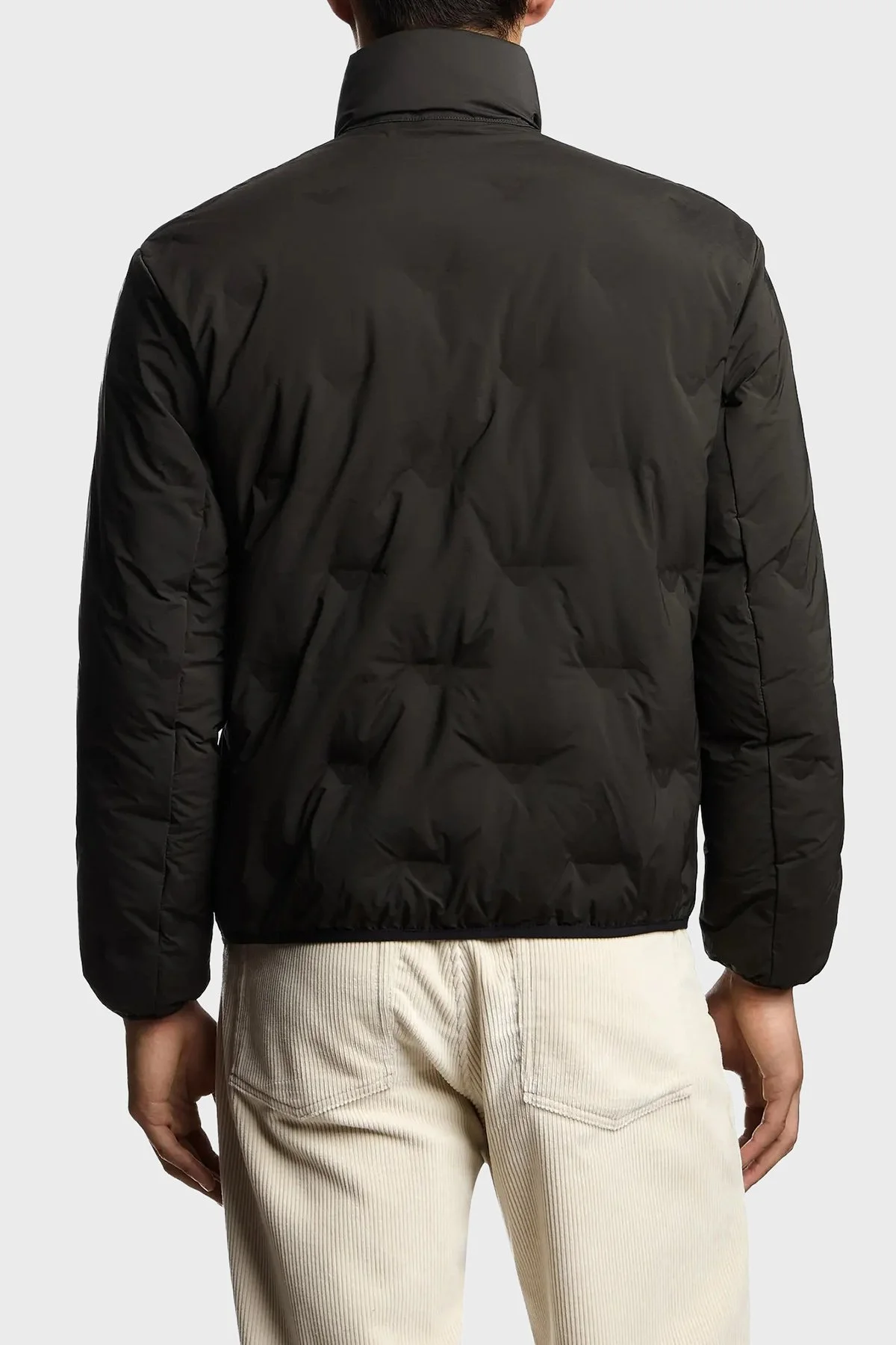 Emporio Armani Logolu Regular Fit Dik Yaka Şişme Erkek Mont EM003045 AF18232 U8120 HAKİ - 3