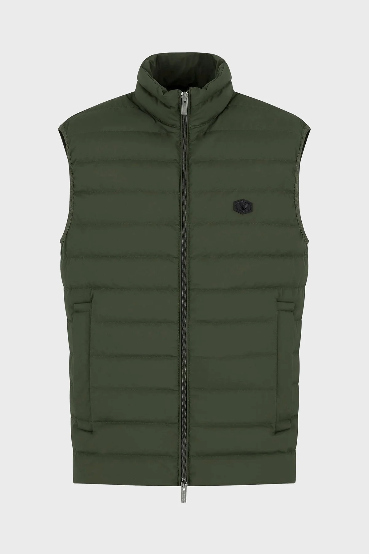 Emporio Armani Logolu Regular Fit Dik Yaka Şişme Erkek Yelek 8N1BQ1 1NLRZ 05A6 HAKİ - 5