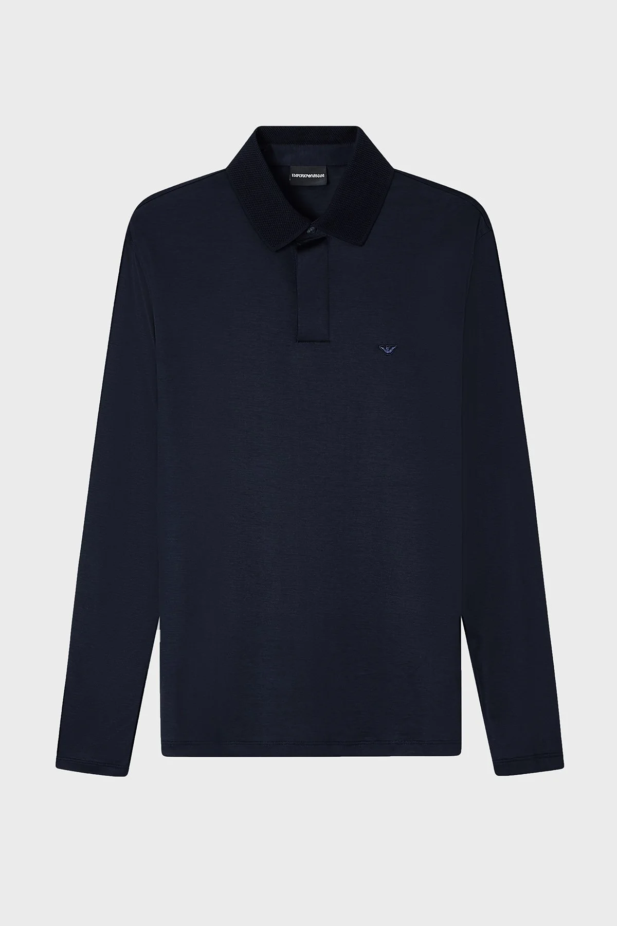 Emporio Armani Logolu Regular Fit Düğmeli Erkek Polo EM004590 AF10017 UB118 Lacivert - 5