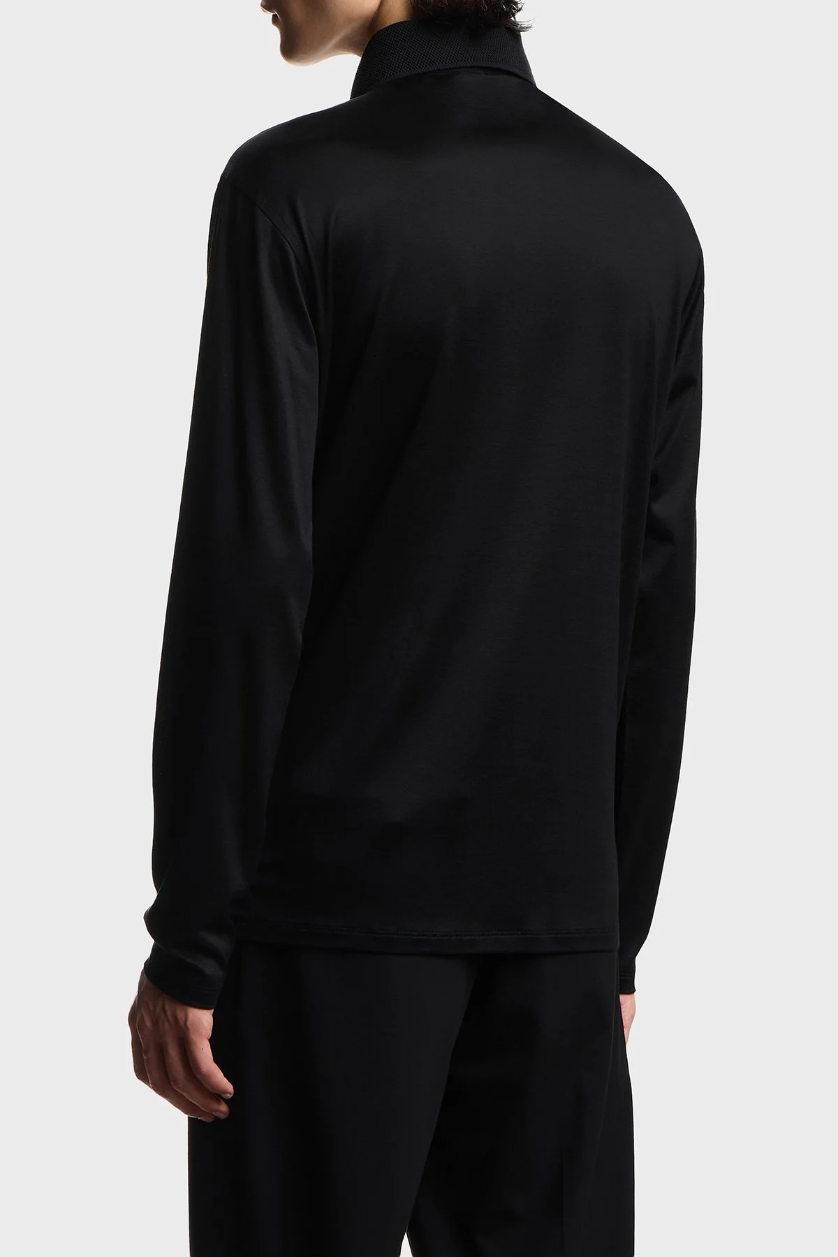 Emporio Armani Logolu Regular Fit Düğmeli Erkek Polo EM004590 AF10017 UC001 Siyah - 3