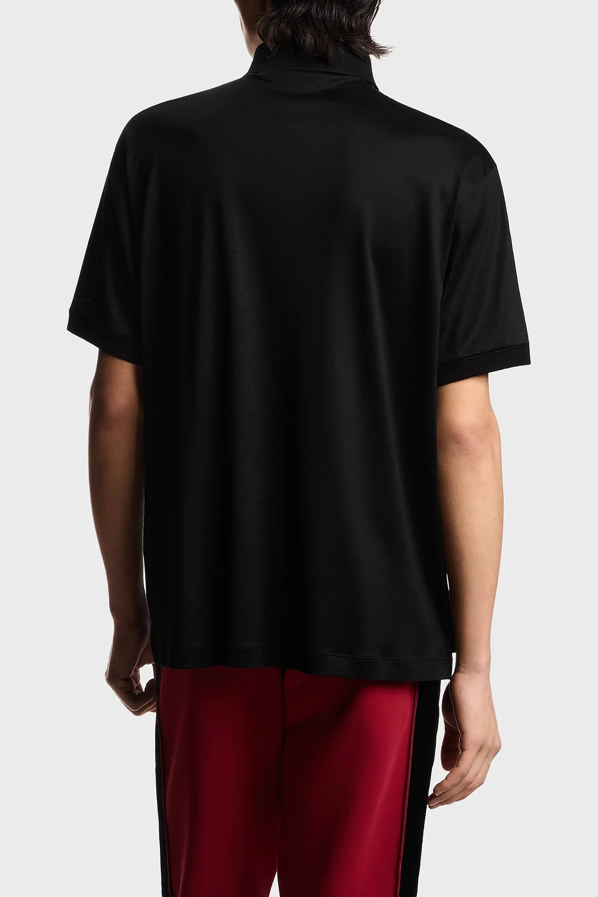 Emporio Armani Logolu Regular Fit Düğmeli Erkek Polo EM005341 AF10017 UC001 SİYAH - 3