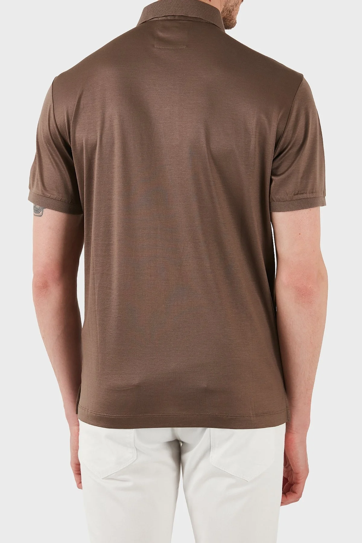 Emporio Armani Logolu Regular Fit Düğmeli Erkek Polo Yaka T Shirt 8N1F96 1JUVZ U6195 KAHVE - 3