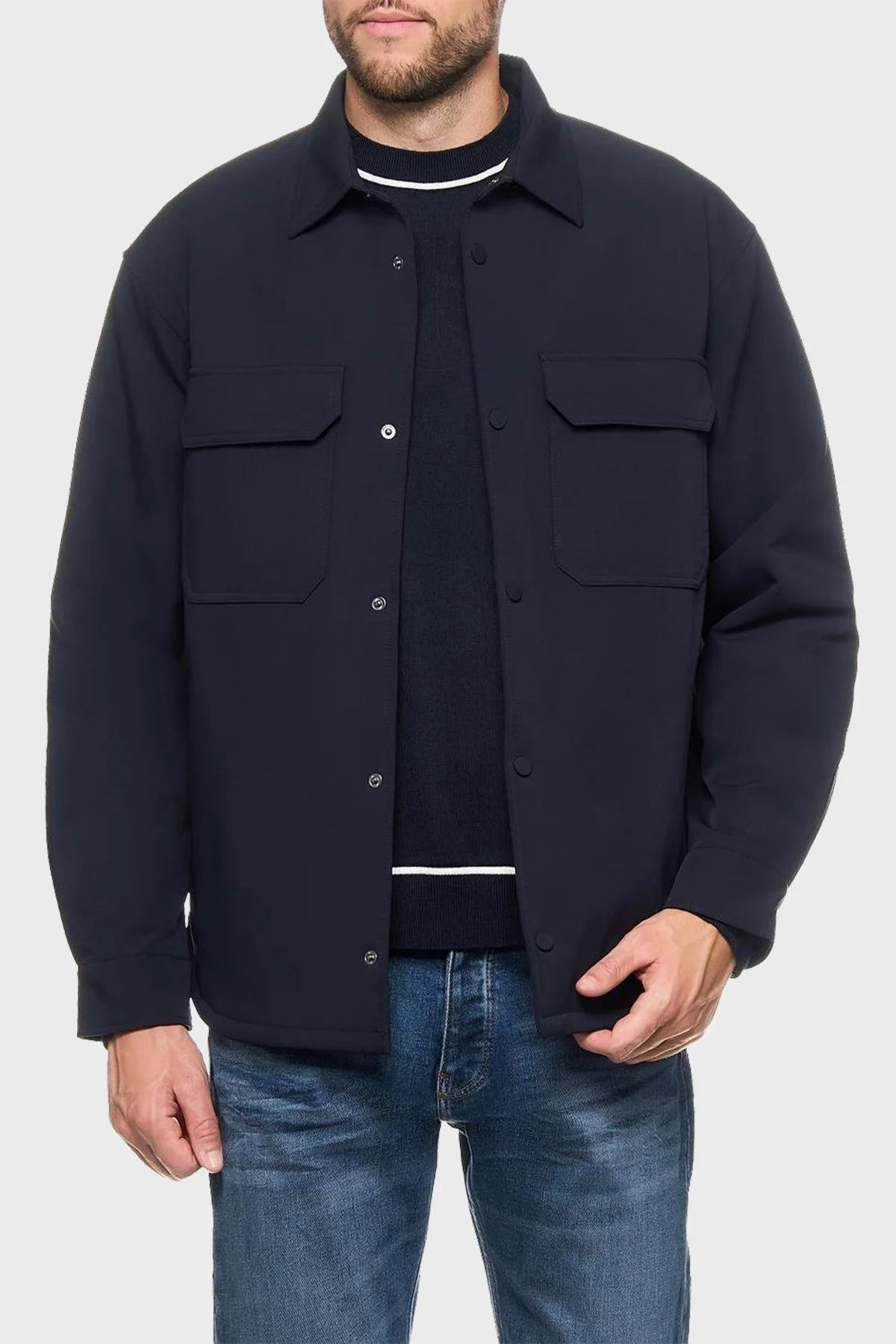 Emporio Armani Logolu Regular Fit Erkek Ceket 6D1CN0 1NUBZ 0920 LACİVERT - 4