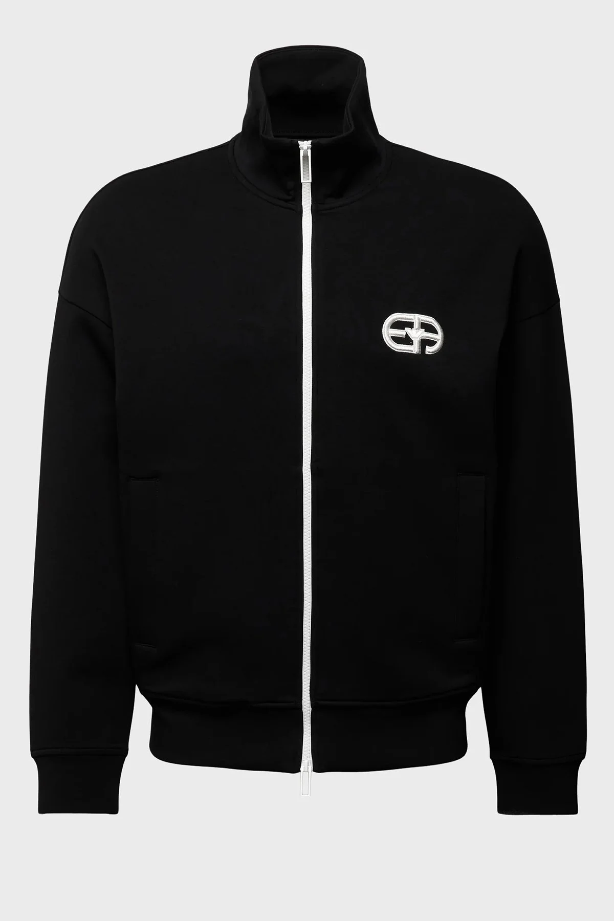 Emporio Armani Logolu Regular Fit Fermuarlı Dik Yaka Pamuklu Erkek Sweat 6L1M85 1JHSZ 0999 SİYAH - 5