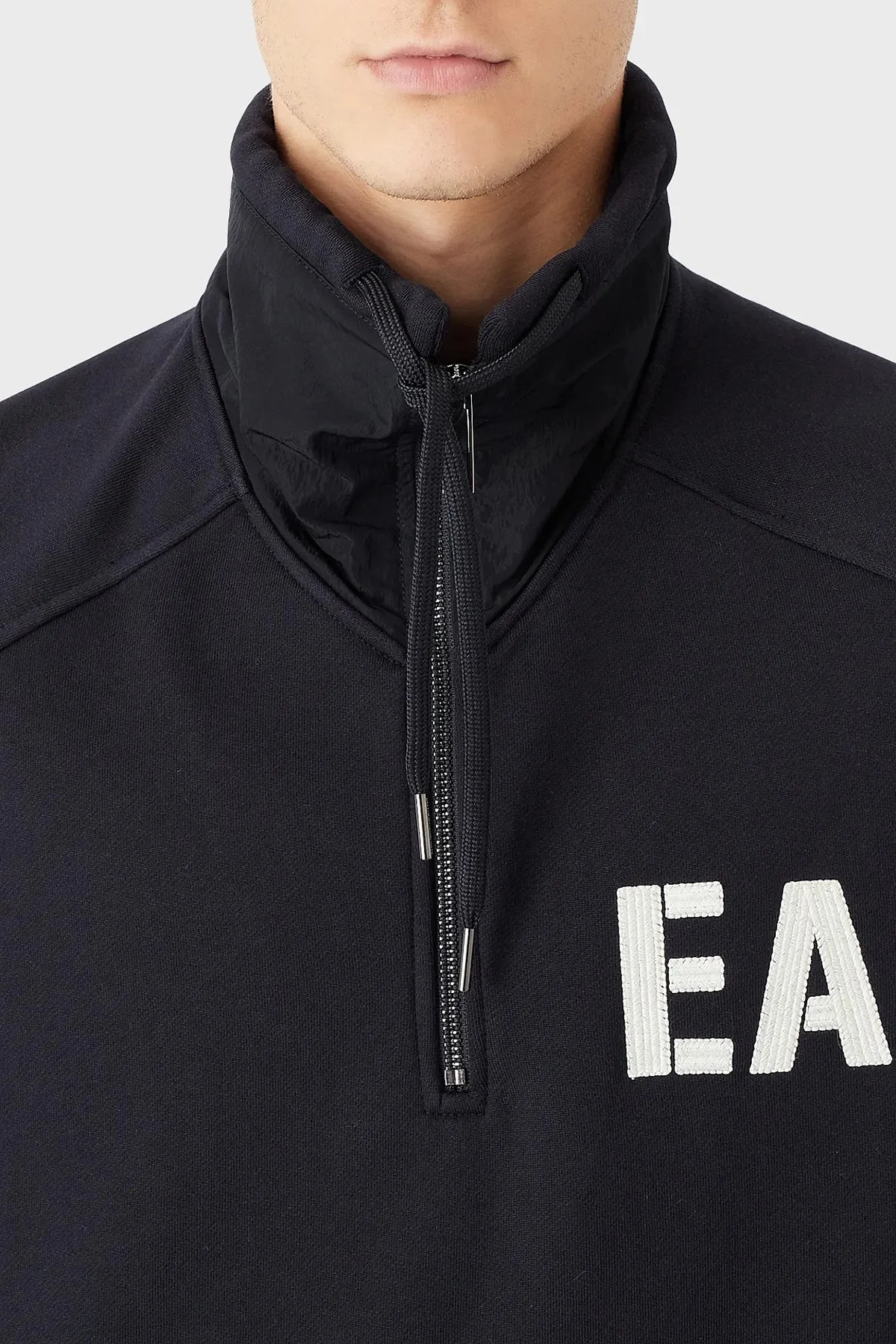 Emporio Armani Logolu Regular Fit Fermuarlı Dik Yaka Pamuklu Erkek Sweat 6L1MM0 1JQNZ 0920 LACİVERT - 6