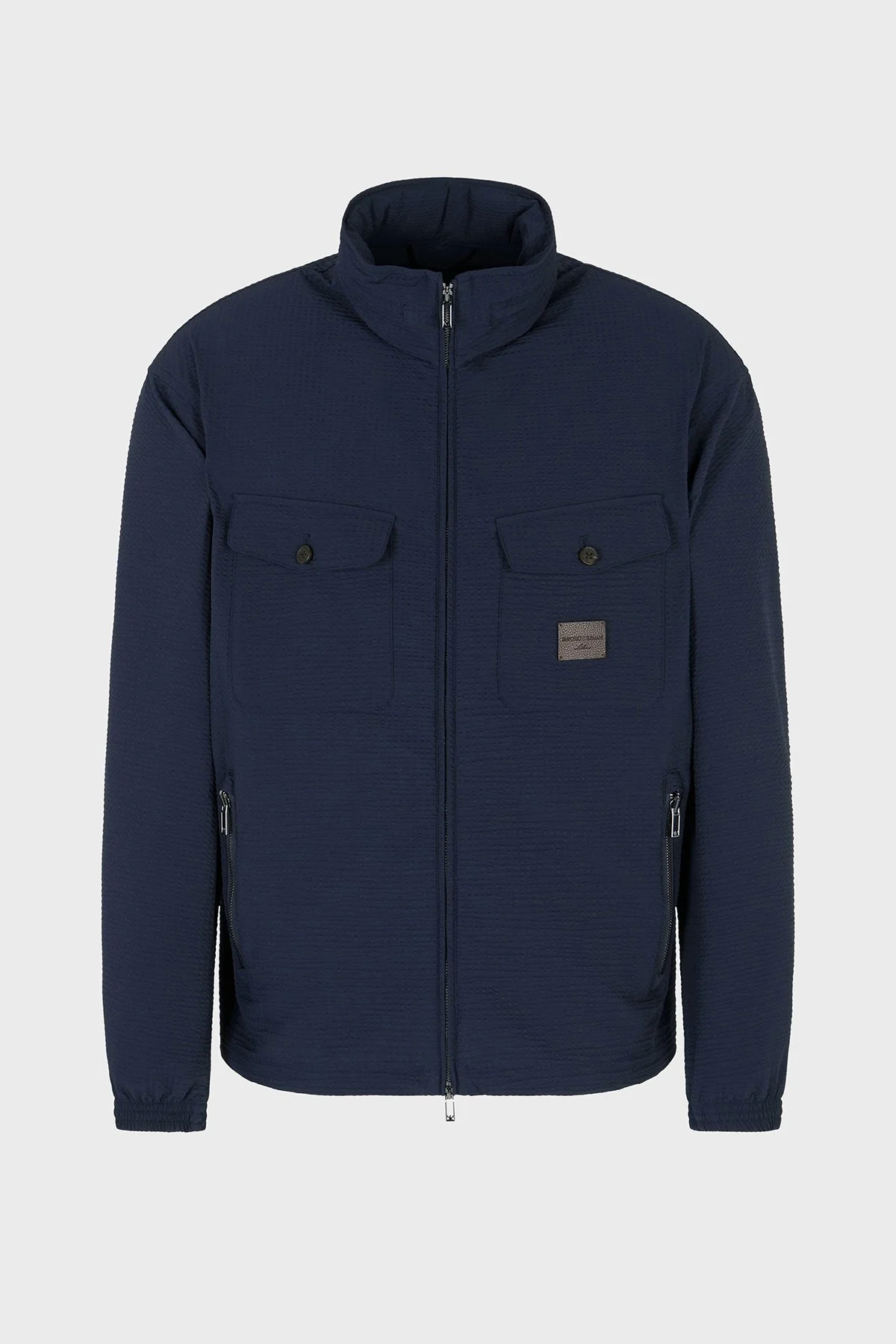 Emporio Armani Logolu Regular Fit Gizli Kapüşonlu Erkek Mont EM003405 AF18781 UB118 LACİVERT - 5