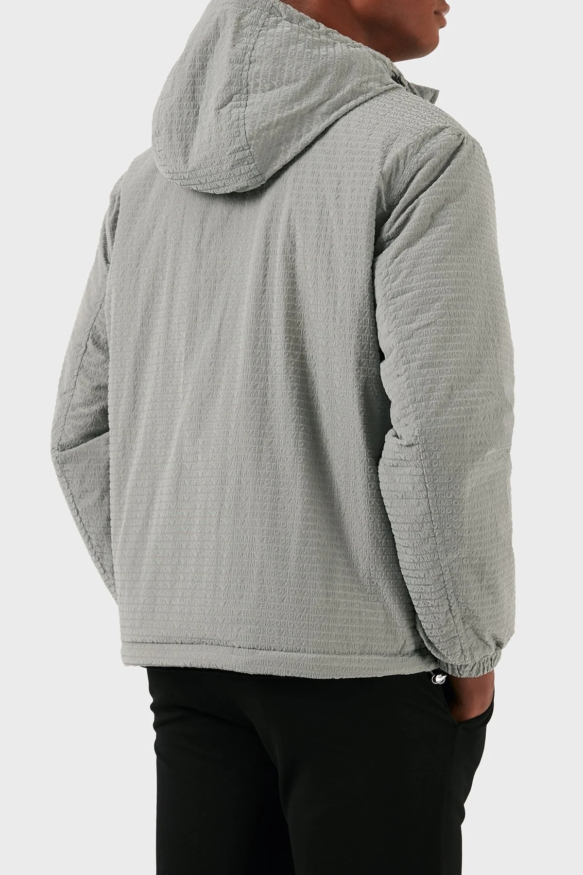 Emporio Armani Logolu Regular Fit Kapüşonlu Erkek Mont 3D1BA8 1NJXZ 06G1 GRİ - 9