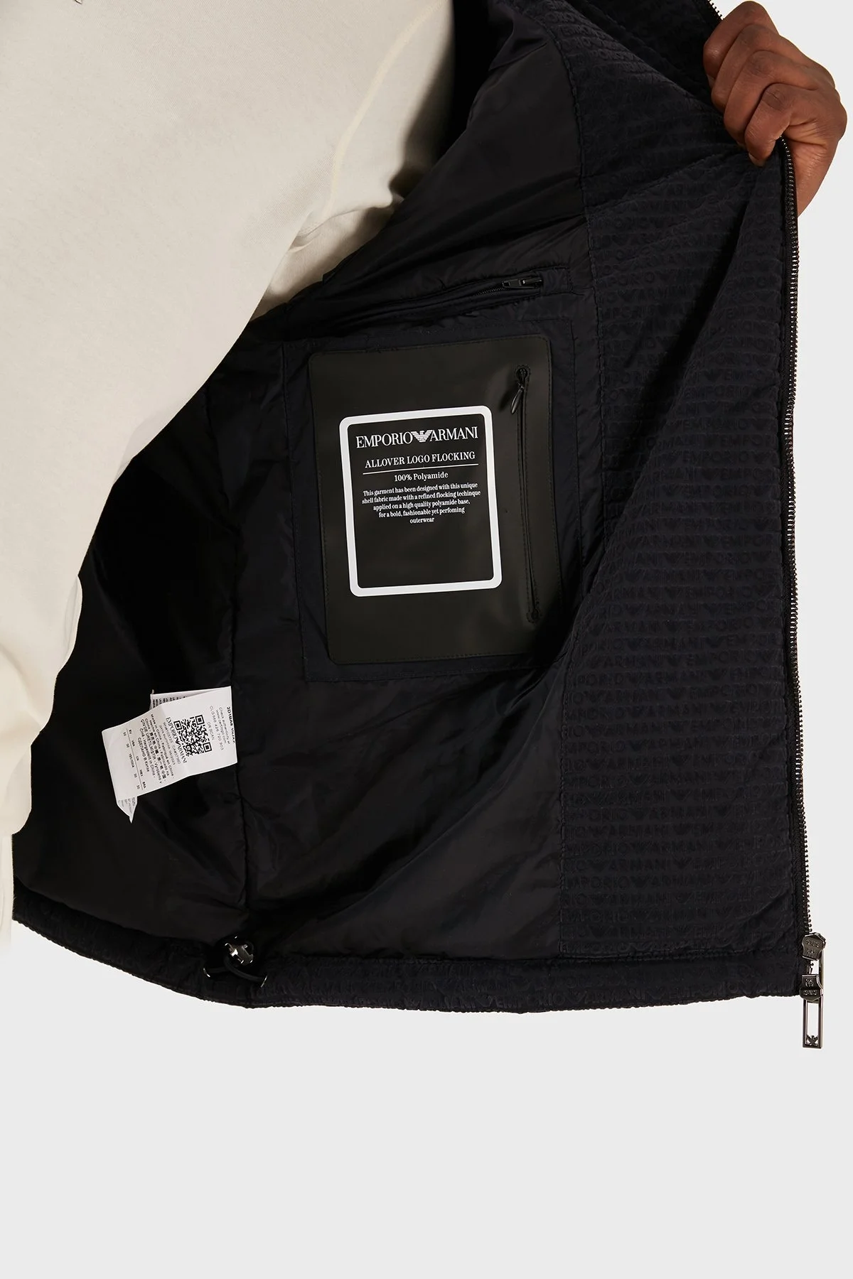 Emporio Armani Logolu Regular Fit Kapüşonlu Erkek Mont 3D1BA8 1NJXZ 0920 LACİVERT - 4