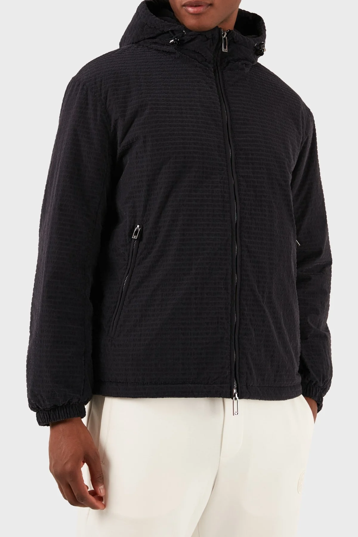 Emporio Armani Logolu Regular Fit Kapüşonlu Erkek Mont 3D1BA8 1NJXZ 0920 LACİVERT - 5