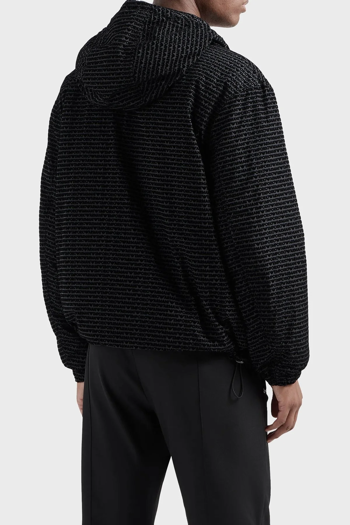 Emporio Armani Logolu Regular Fit Kapüşonlu Erkek Mont 3D1BA8 1NJXZ 0999 SİYAH - 2