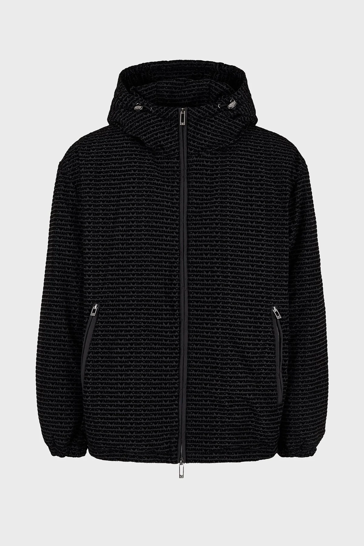 Emporio Armani Logolu Regular Fit Kapüşonlu Erkek Mont 3D1BA8 1NJXZ 0999 SİYAH - 5