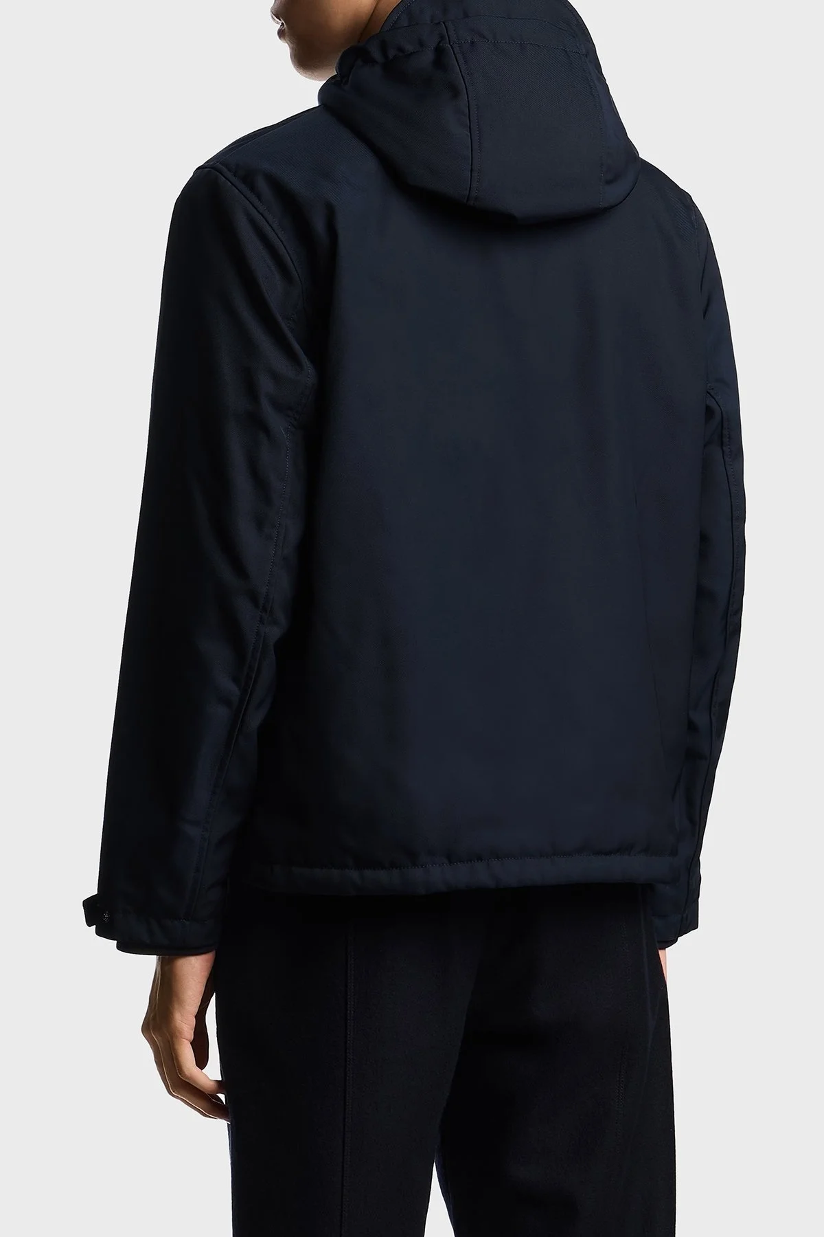 Emporio Armani Logolu Regular Fit Kapüşonlu Erkek Mont EM003417 AF18264 UB118 LACİVERT - 3