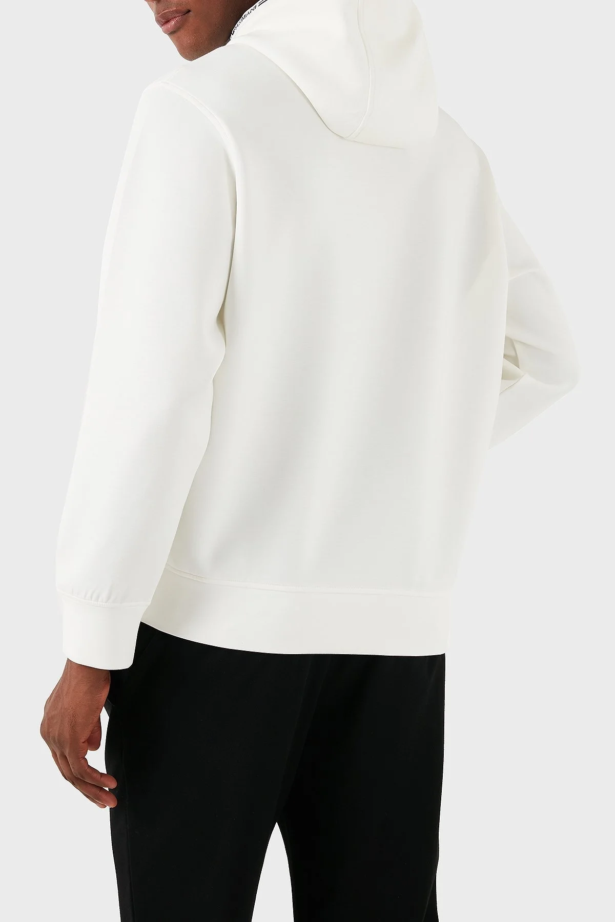 Emporio Armani Logolu Regular Fit Kapüşonlu Erkek Sweat 6D1M99 1JRRZ 0101 BEYAZ - 3
