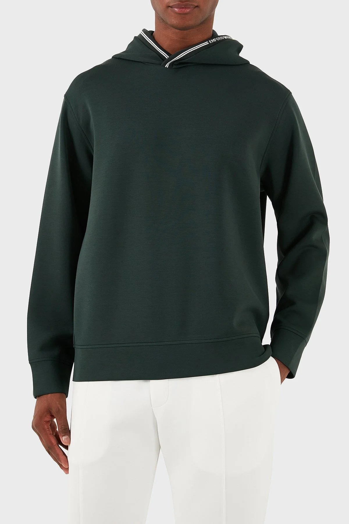 Emporio Armani Logolu Regular Fit Kapüşonlu Erkek Sweat 6D1M99 1JRRZ 0565 HAKİ - 1