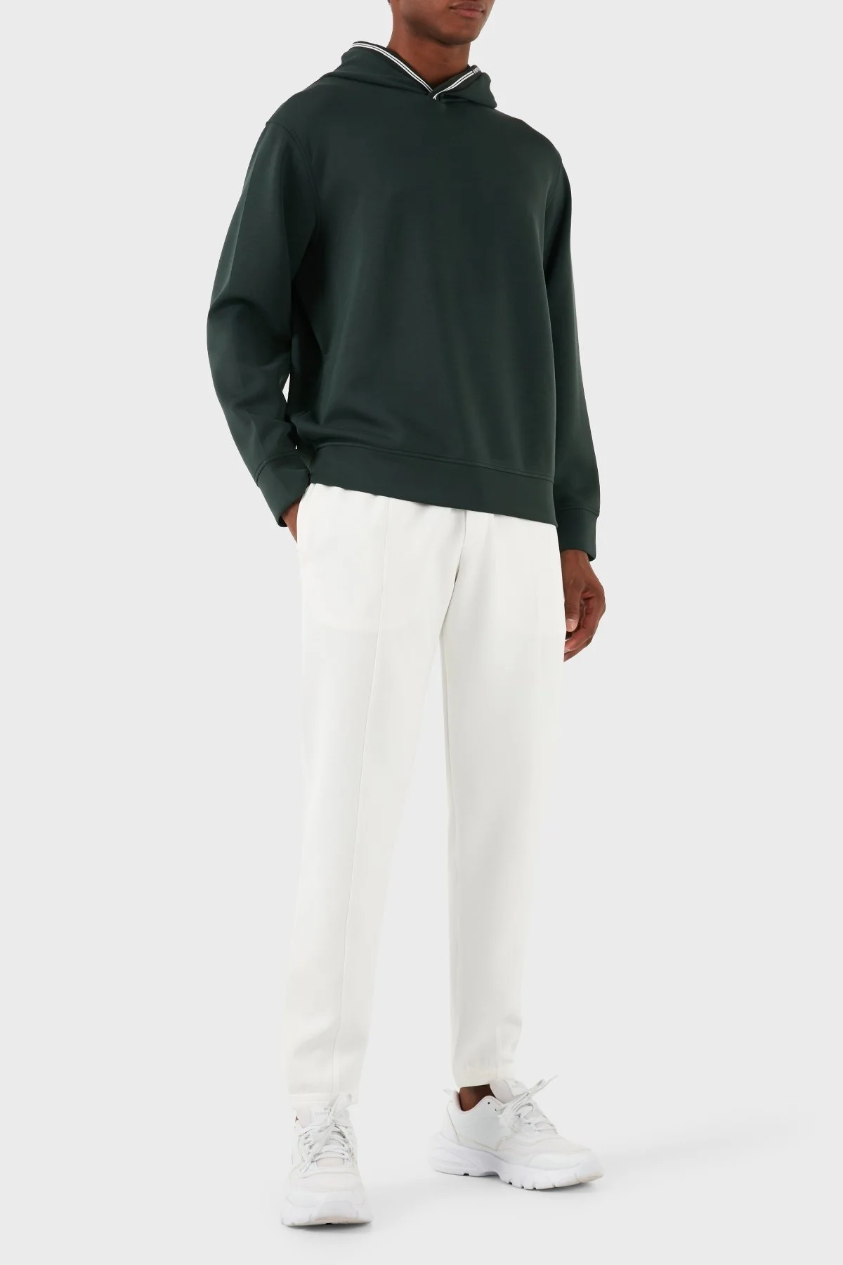 Emporio Armani Logolu Regular Fit Kapüşonlu Erkek Sweat 6D1M99 1JRRZ 0565 HAKİ - 2