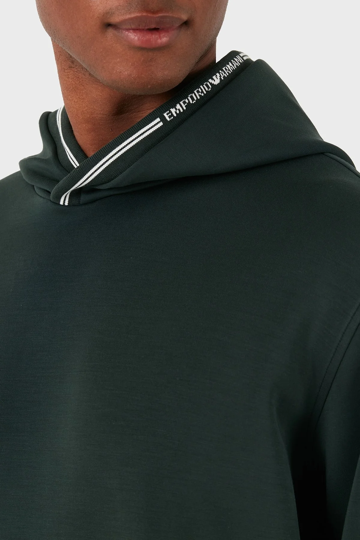Emporio Armani Logolu Regular Fit Kapüşonlu Erkek Sweat 6D1M99 1JRRZ 0565 HAKİ - 5