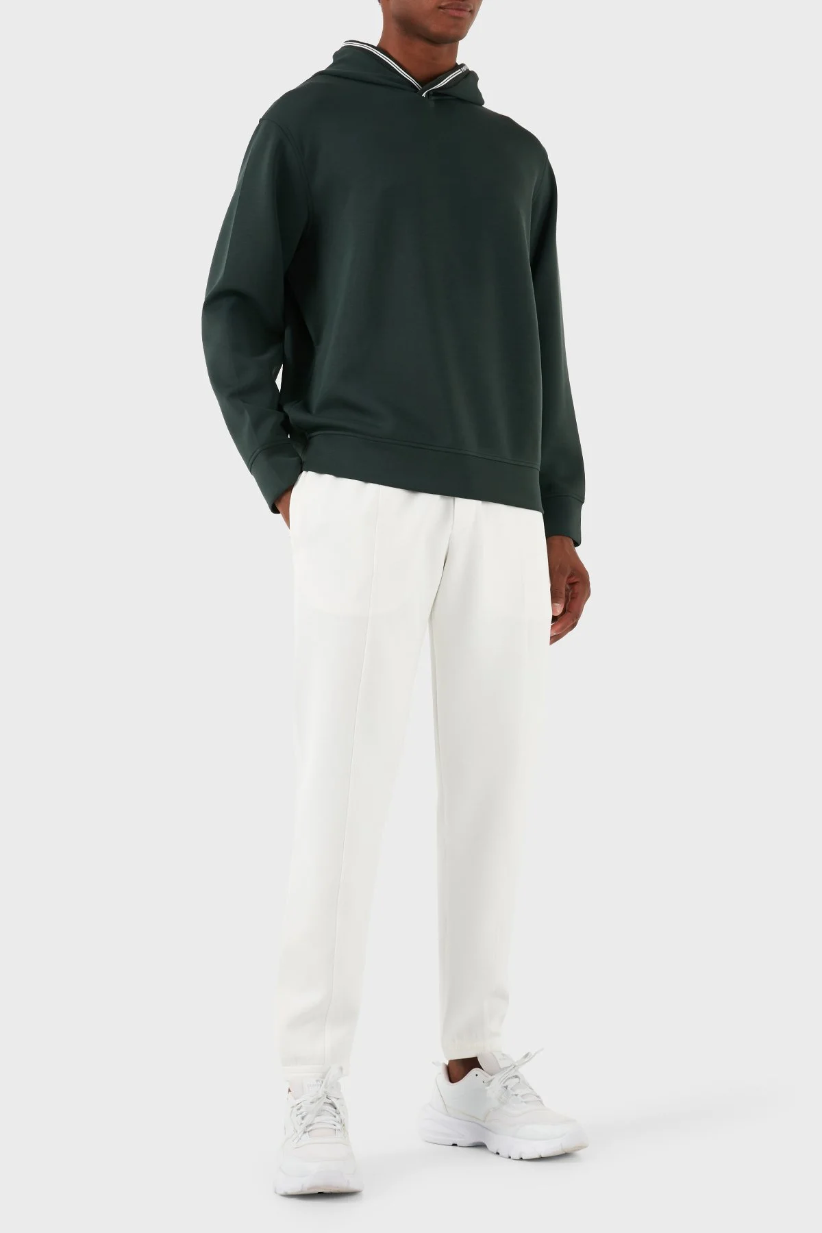 Emporio Armani Logolu Regular Fit Kapüşonlu Erkek Sweat 6D1M99 1JRRZ 0565 HAKİ - 2