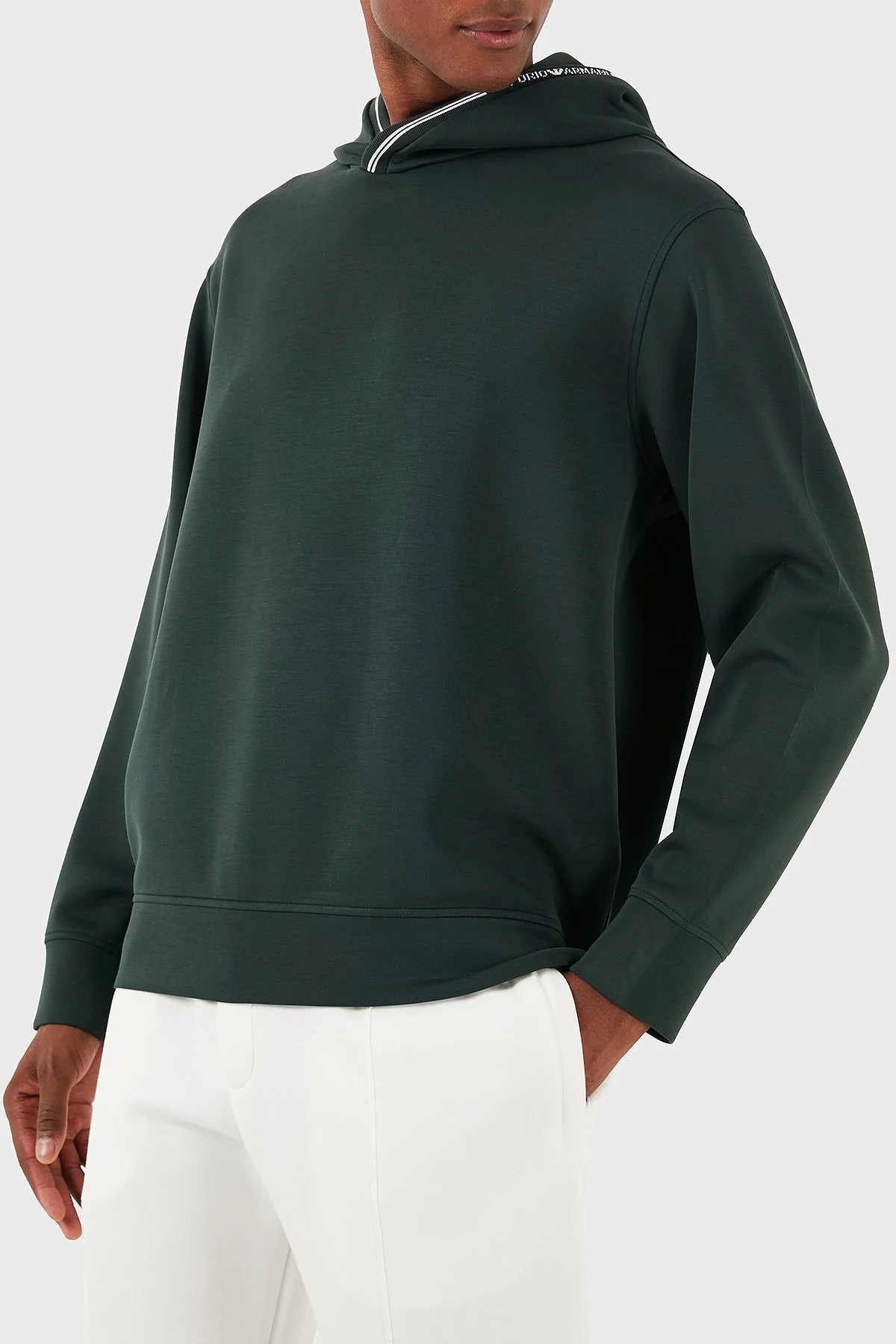 Emporio Armani Logolu Regular Fit Kapüşonlu Erkek Sweat 6D1M99 1JRRZ 0565 HAKİ - 4