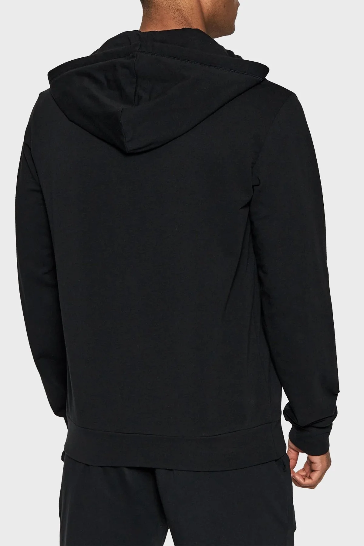 Emporio Armani Logolu Regular Fit Kapüşonlu Kanguru Cepli Pamuklu Erkek Sweat S 111753 2R575 00020 SİYAH - 3