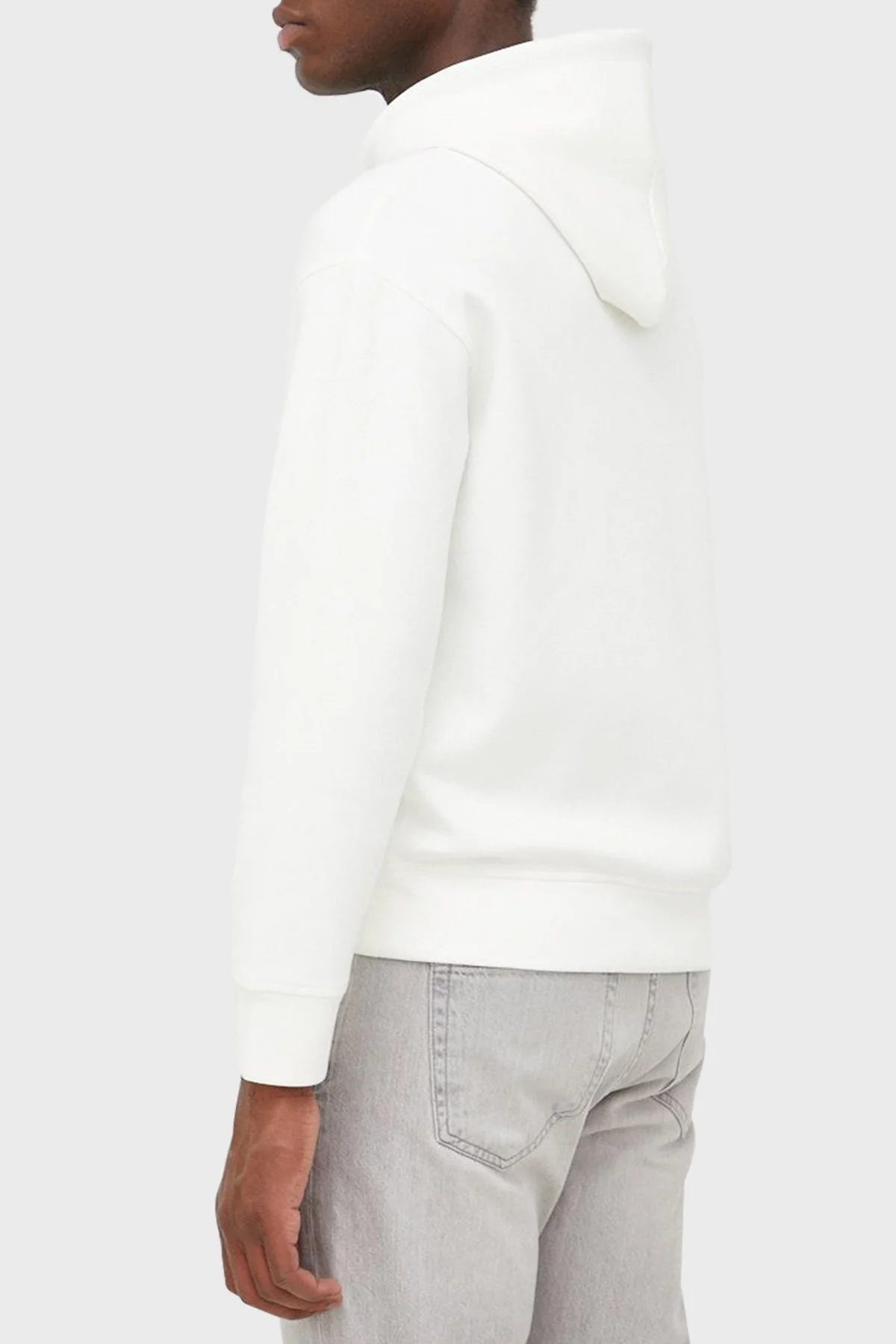 Emporio Armani Logolu Regular Fit Kapüşonlu Pamuklu Erkek Sweat 6L1M84 1JHSZ 0101 BEYAZ - 3